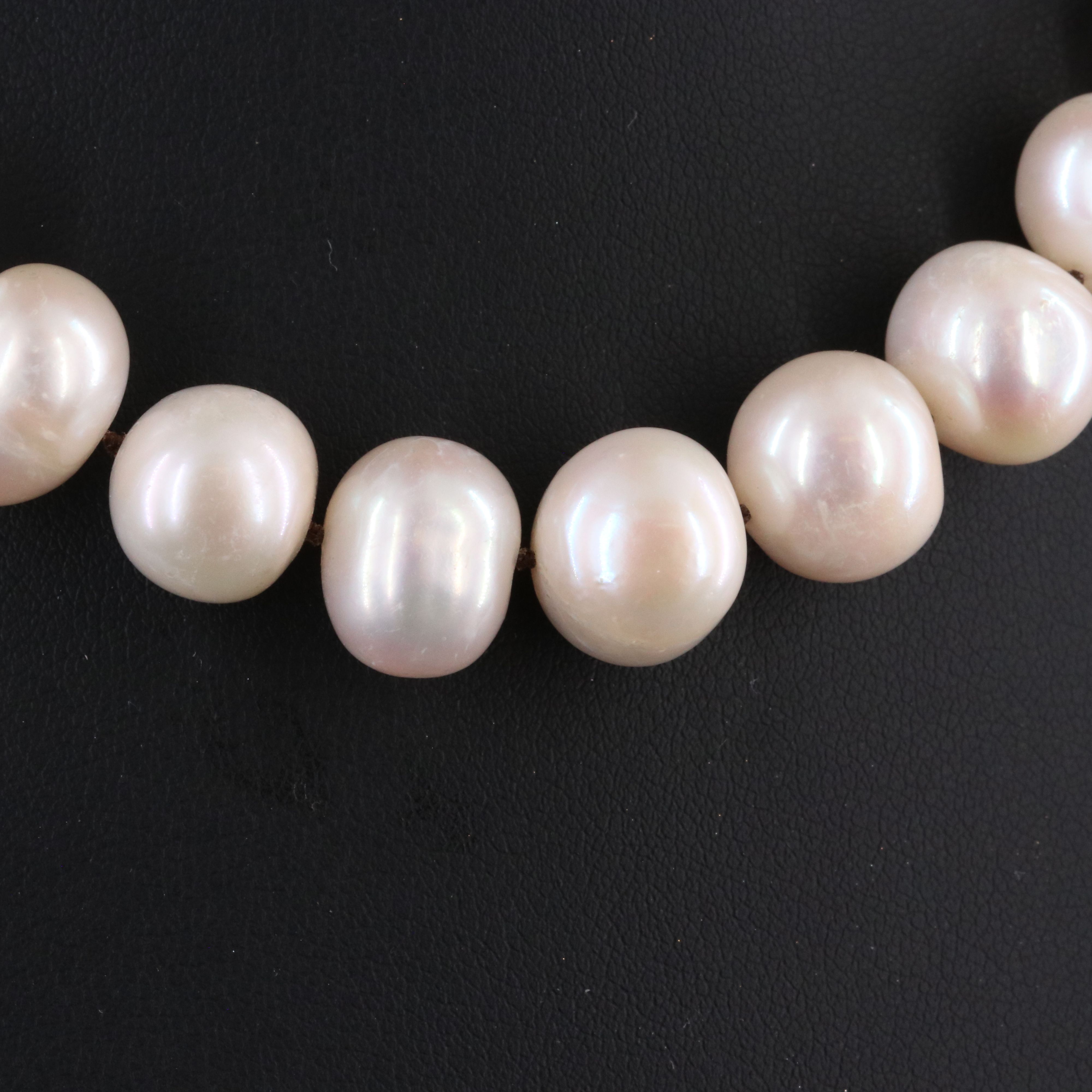 9.80 – 12.30 MM Pearl Necklace with 14K Clasp