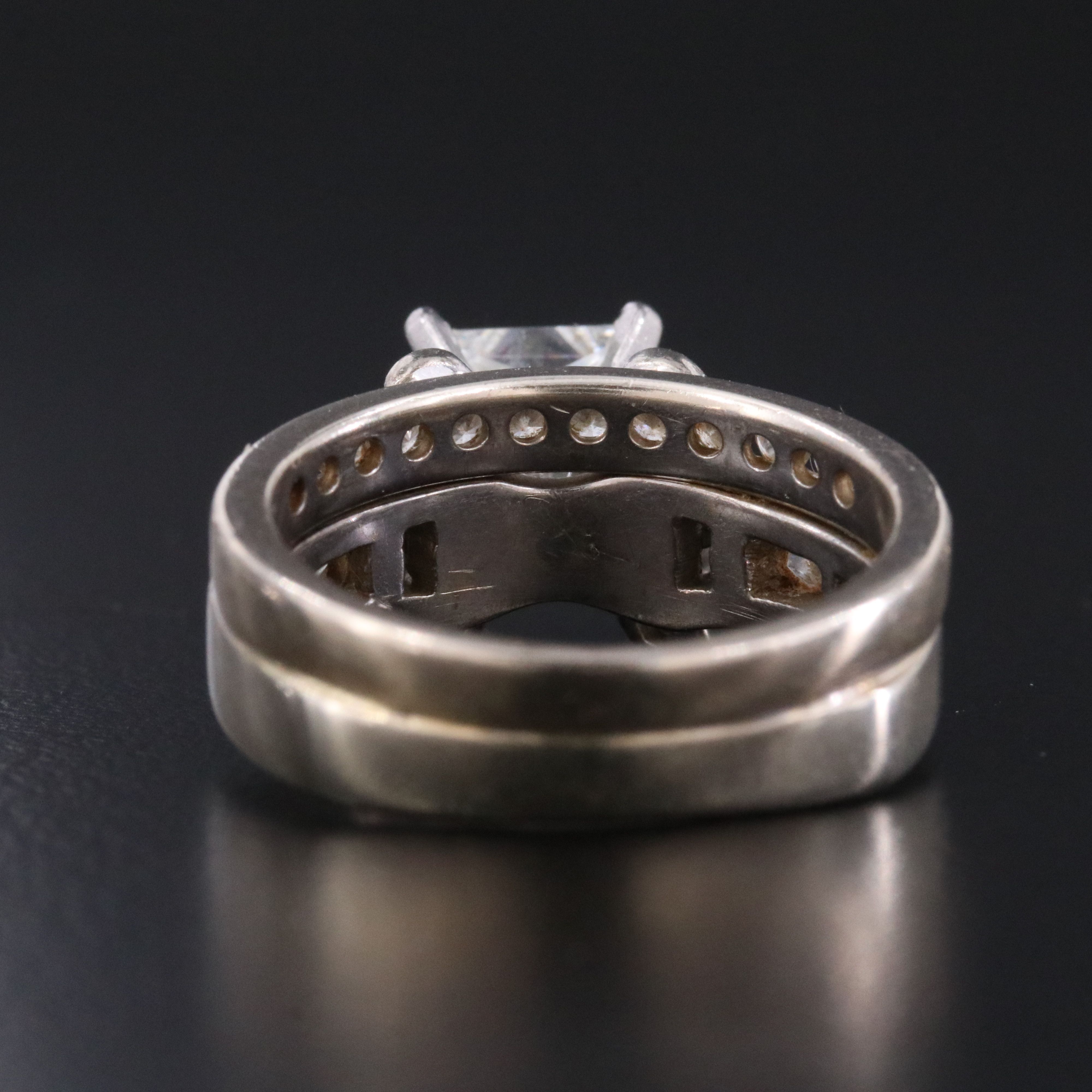 14K 3.38 CTW Diamond Ring with Platinum Accent