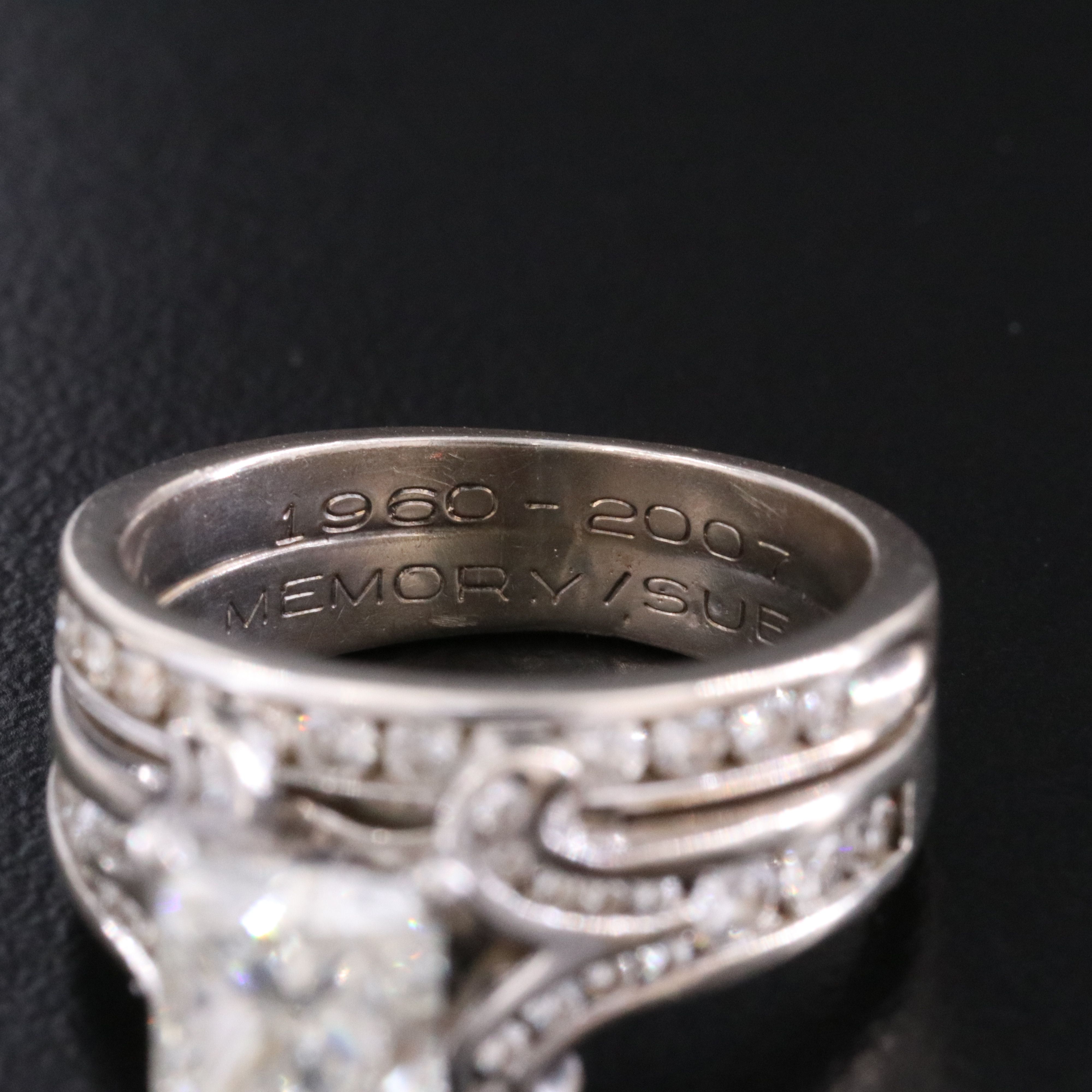 14K 3.38 CTW Diamond Ring with Platinum Accent