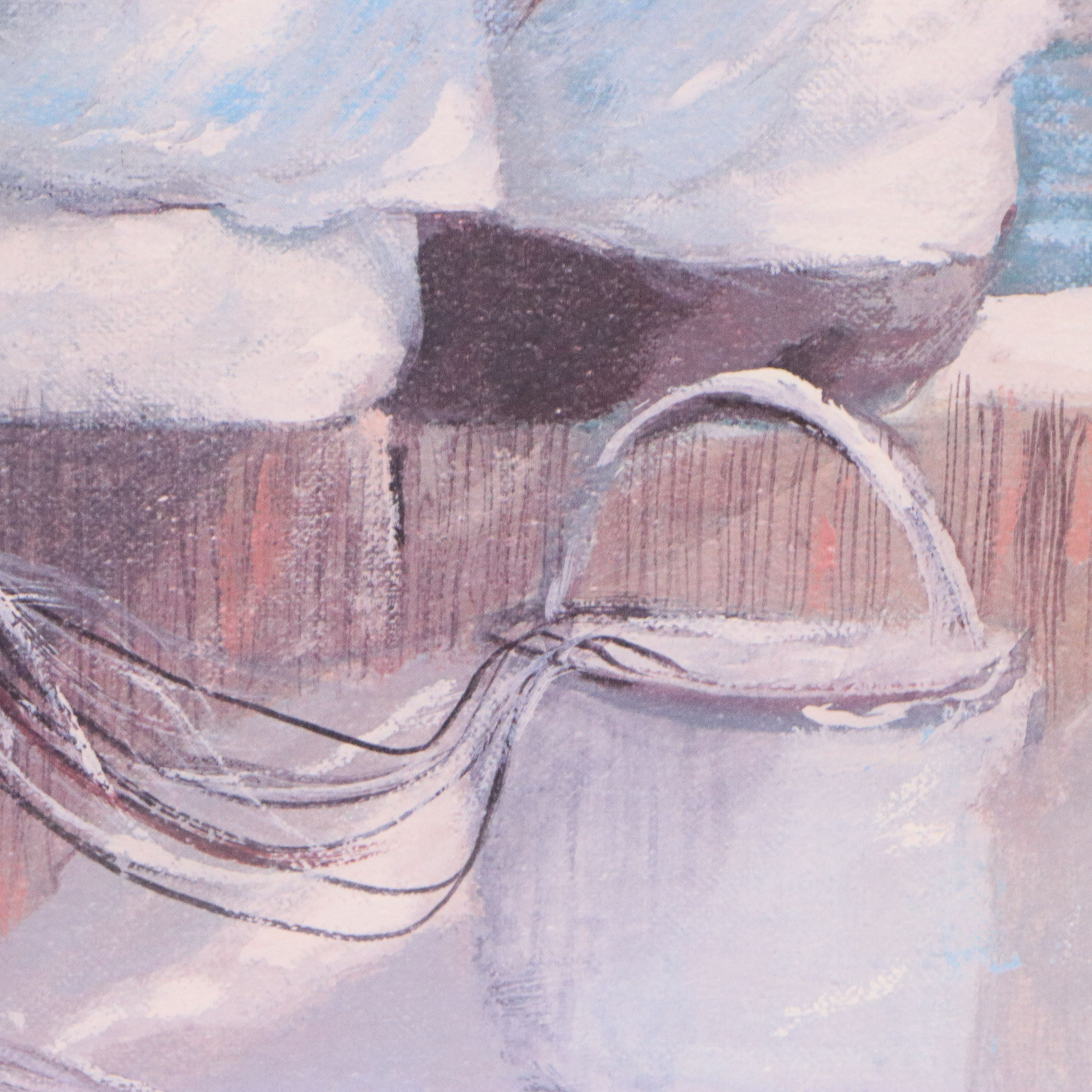 Robert Fabe Offset Lithograph "Net Menders"