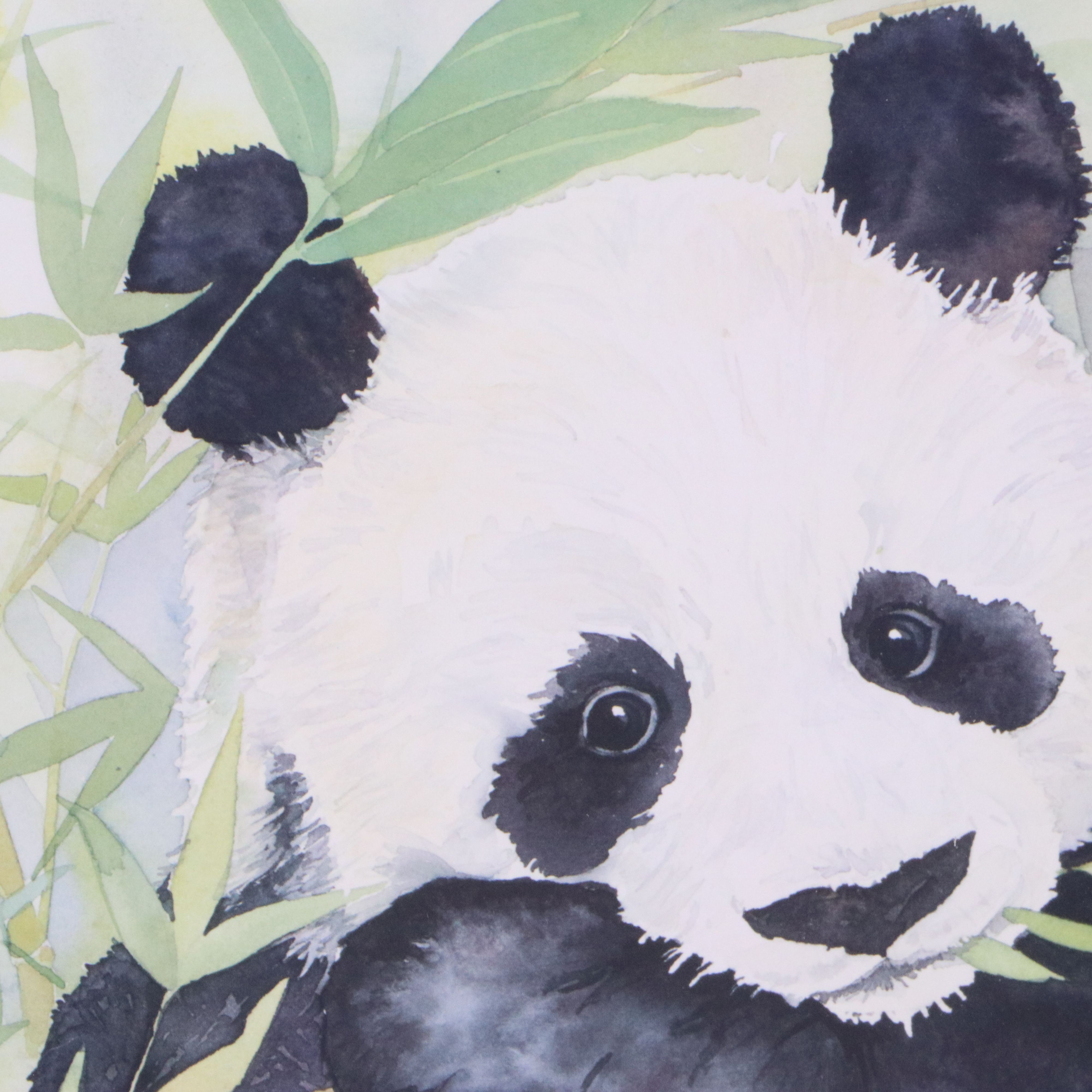 Wendy Tosoff Offset Lithograph "Panda Bear Friendship," 21st Century