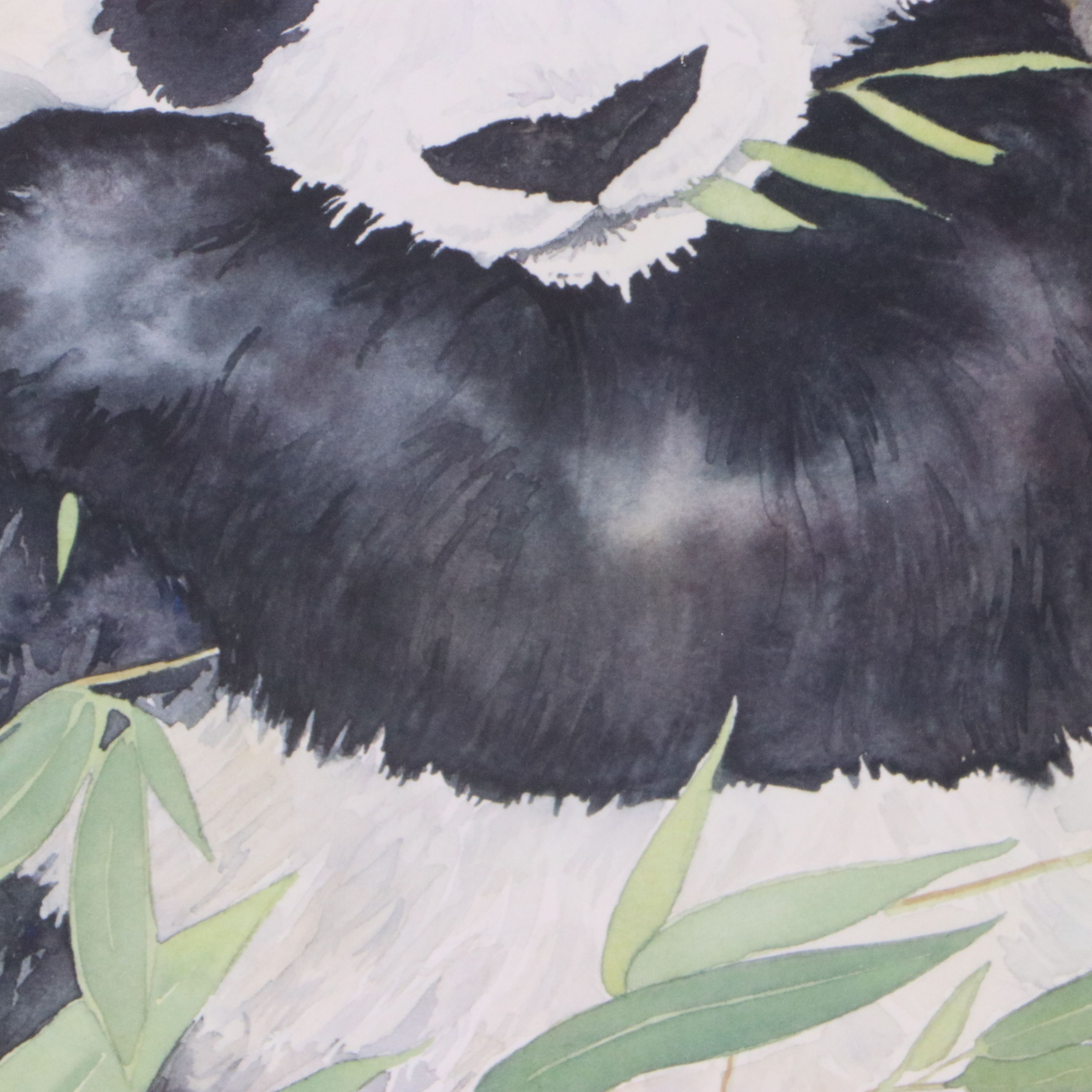 Wendy Tosoff Offset Lithograph "Panda Bear Friendship," 21st Century