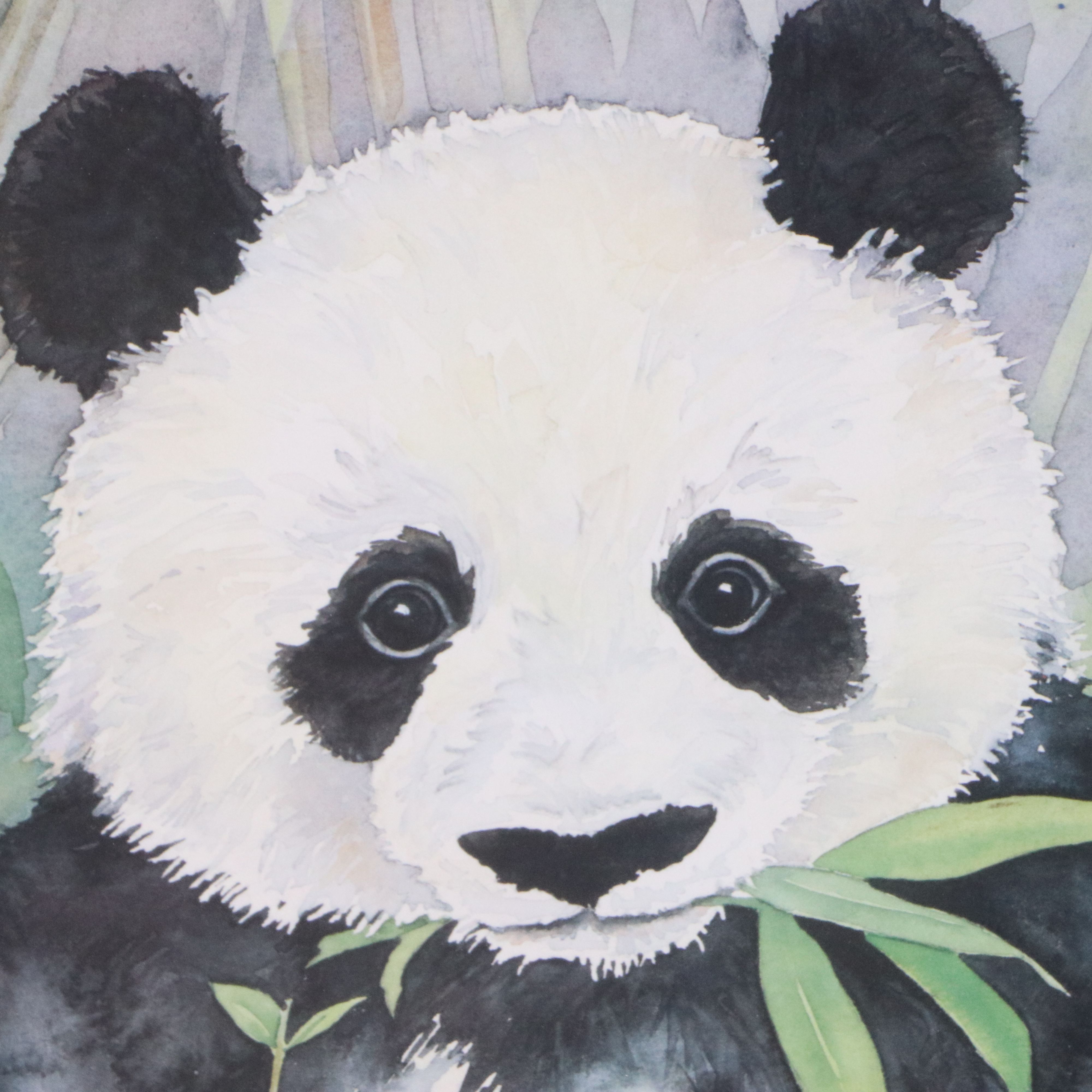 Wendy Tosoff Offset Lithograph "Panda Bear Friendship," 21st Century