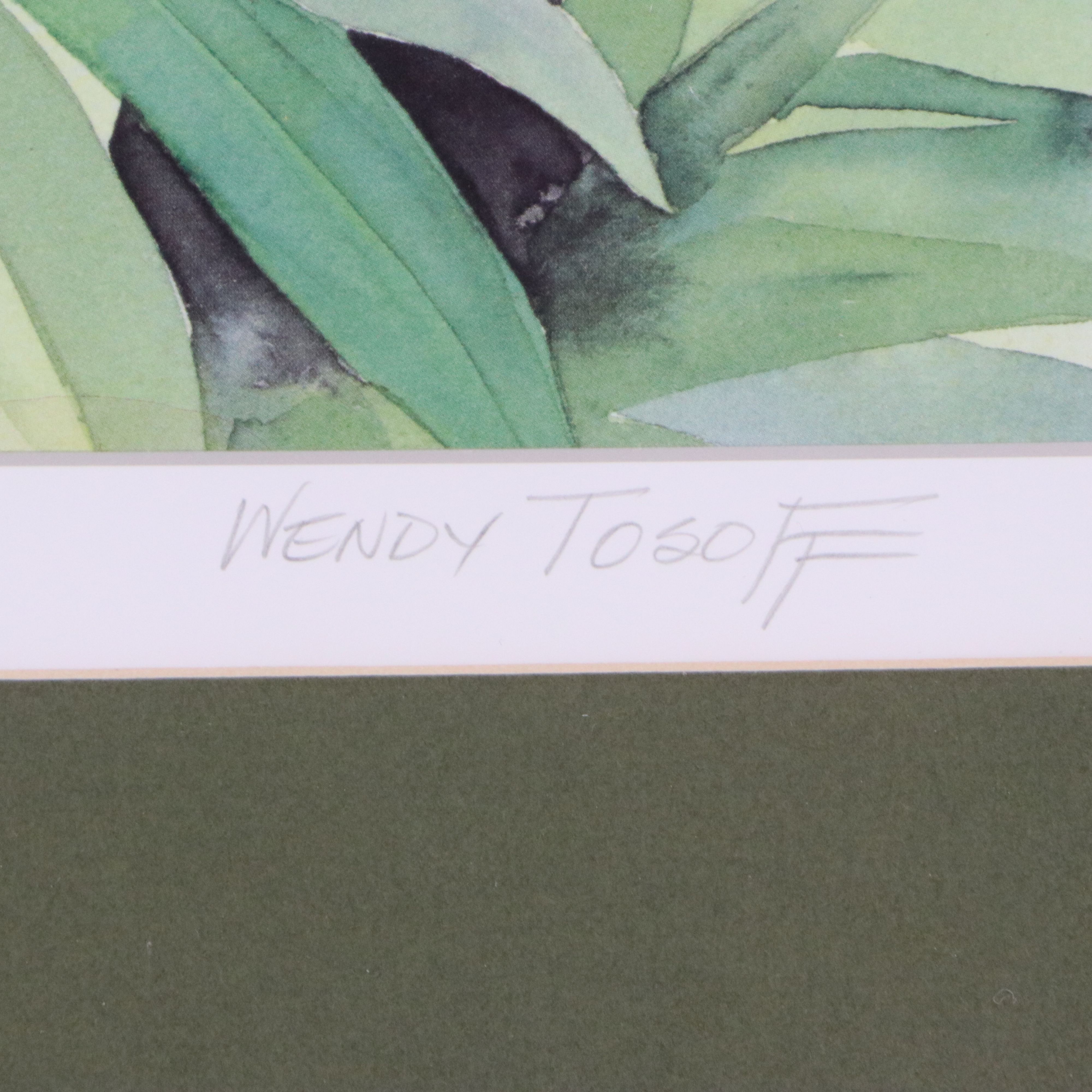 Wendy Tosoff Offset Lithograph "Panda Bear Friendship," 21st Century