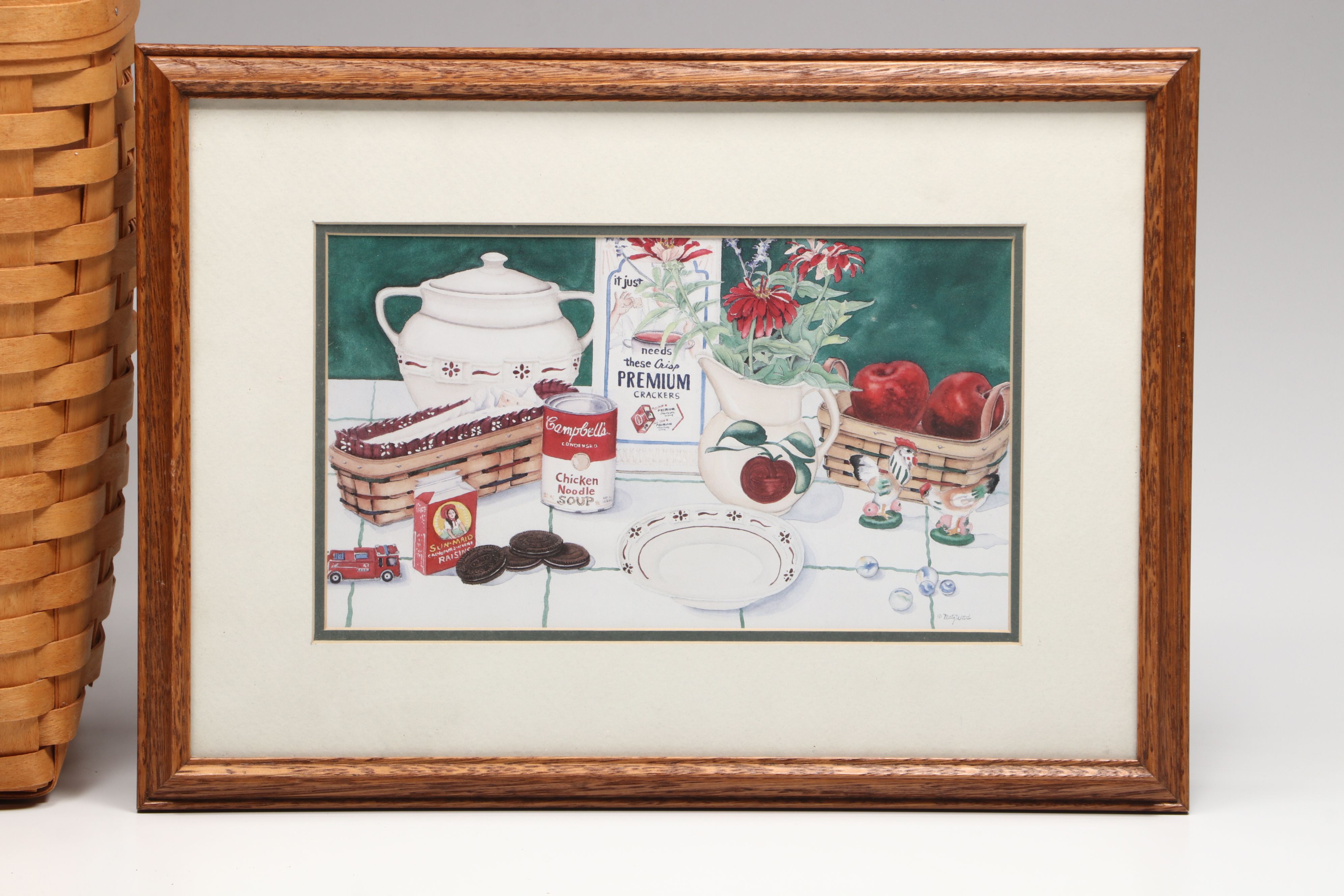 Handwoven Longaberger Baskets with Sarah Metzwood Framed Print