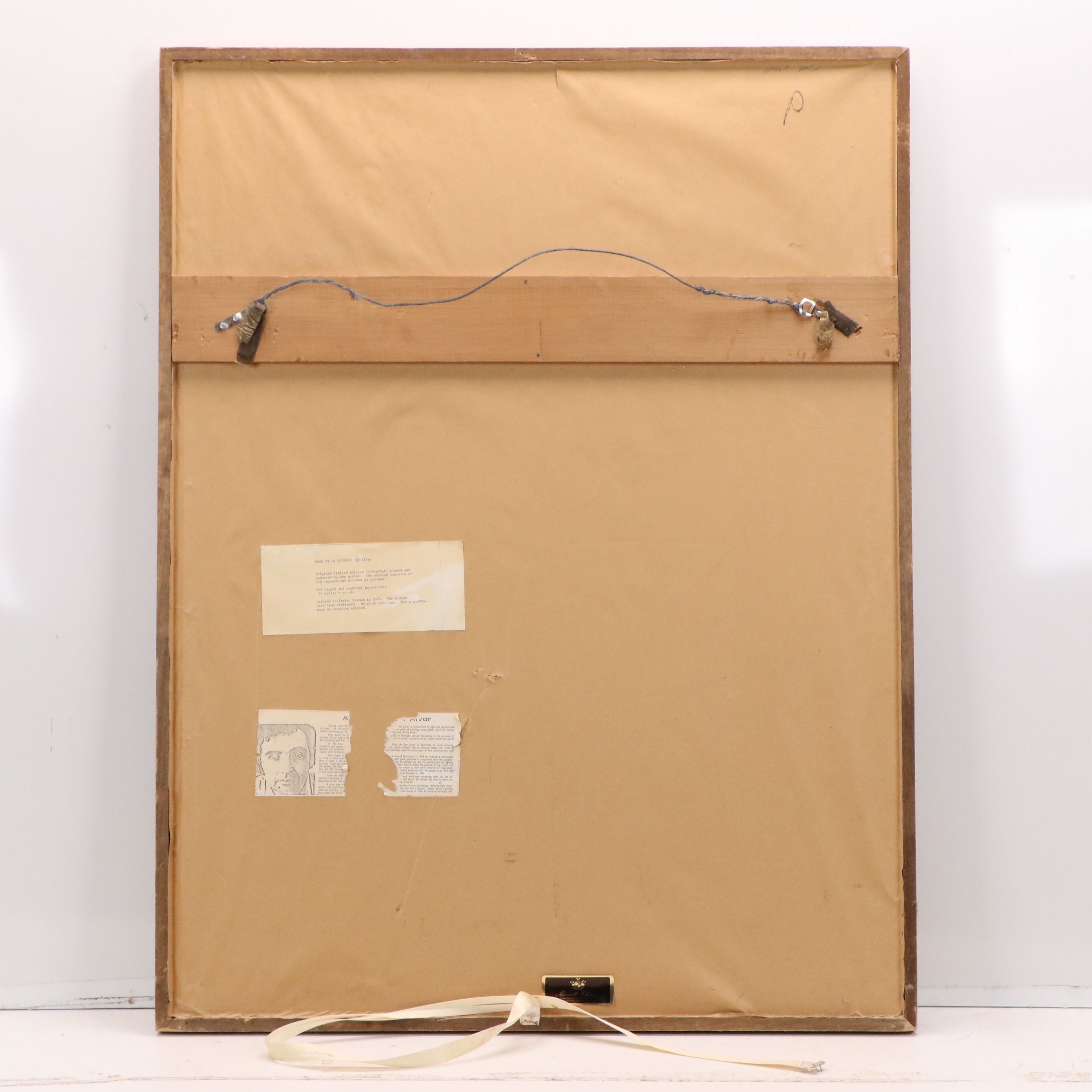 Alvar Suñol Munoz-Ramos Color Lithograph "Muse et la Reveuse," 1974