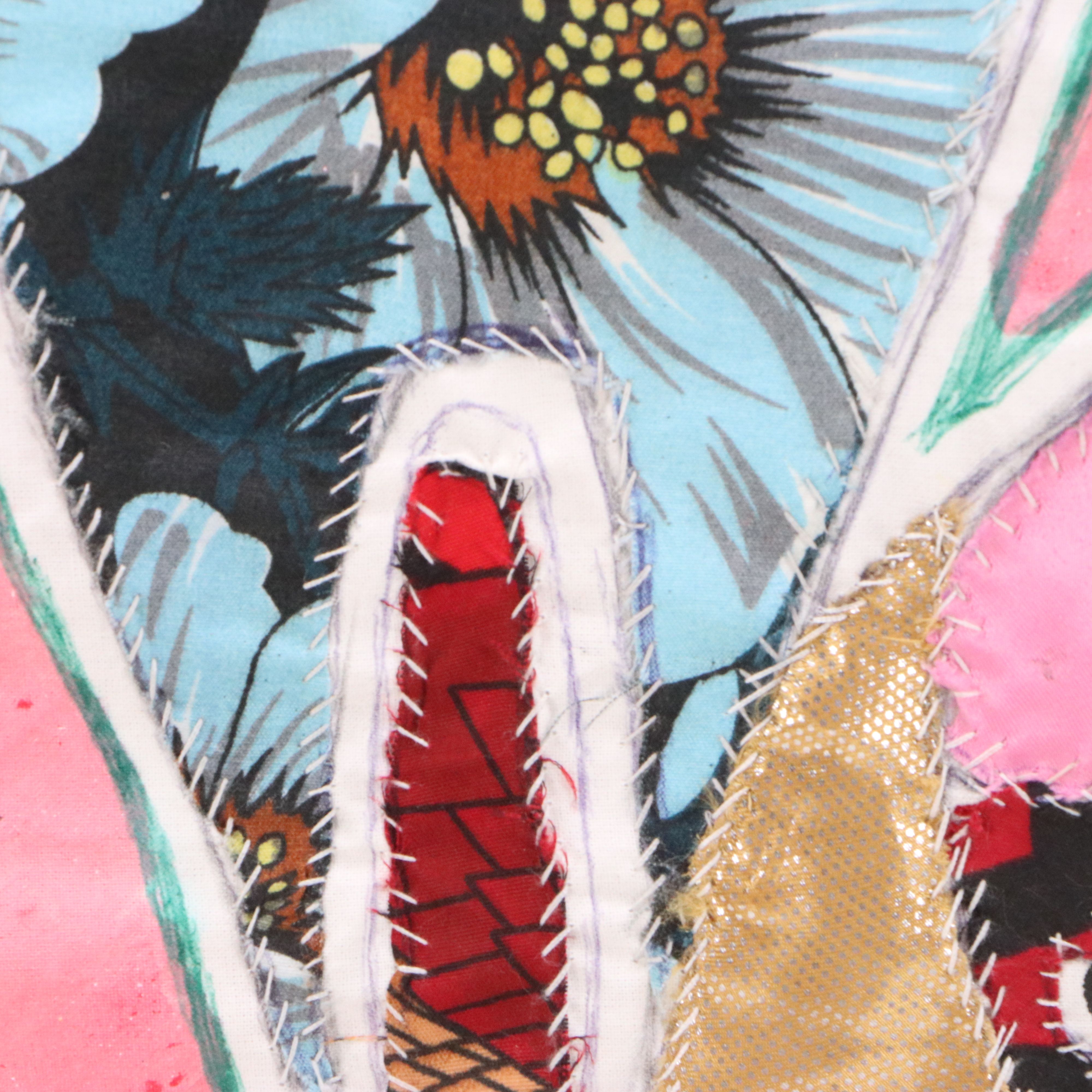 Kayode Buraimoh Mixed Media Painting "The Drummer," 2023