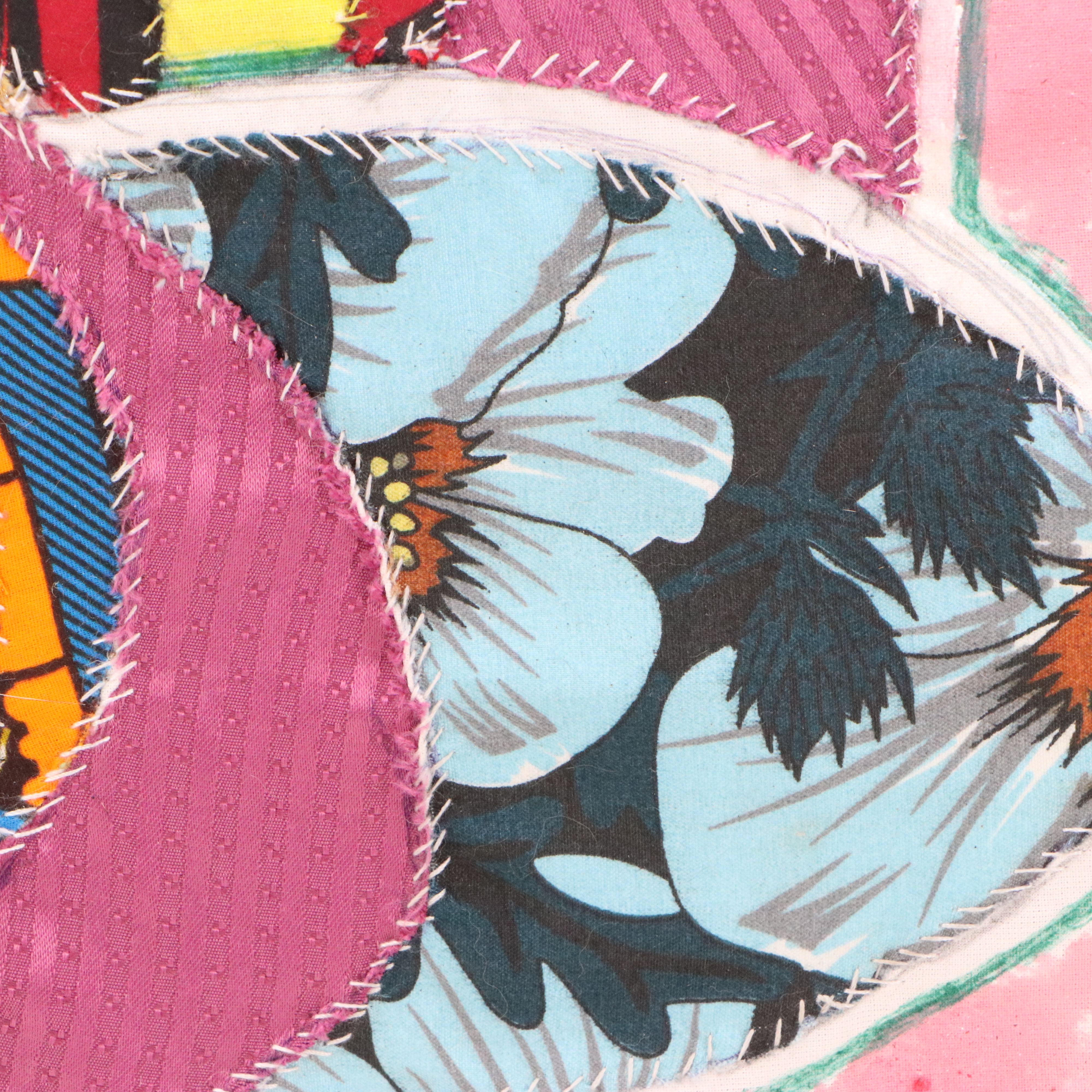 Kayode Buraimoh Mixed Media Painting "The Drummer," 2023