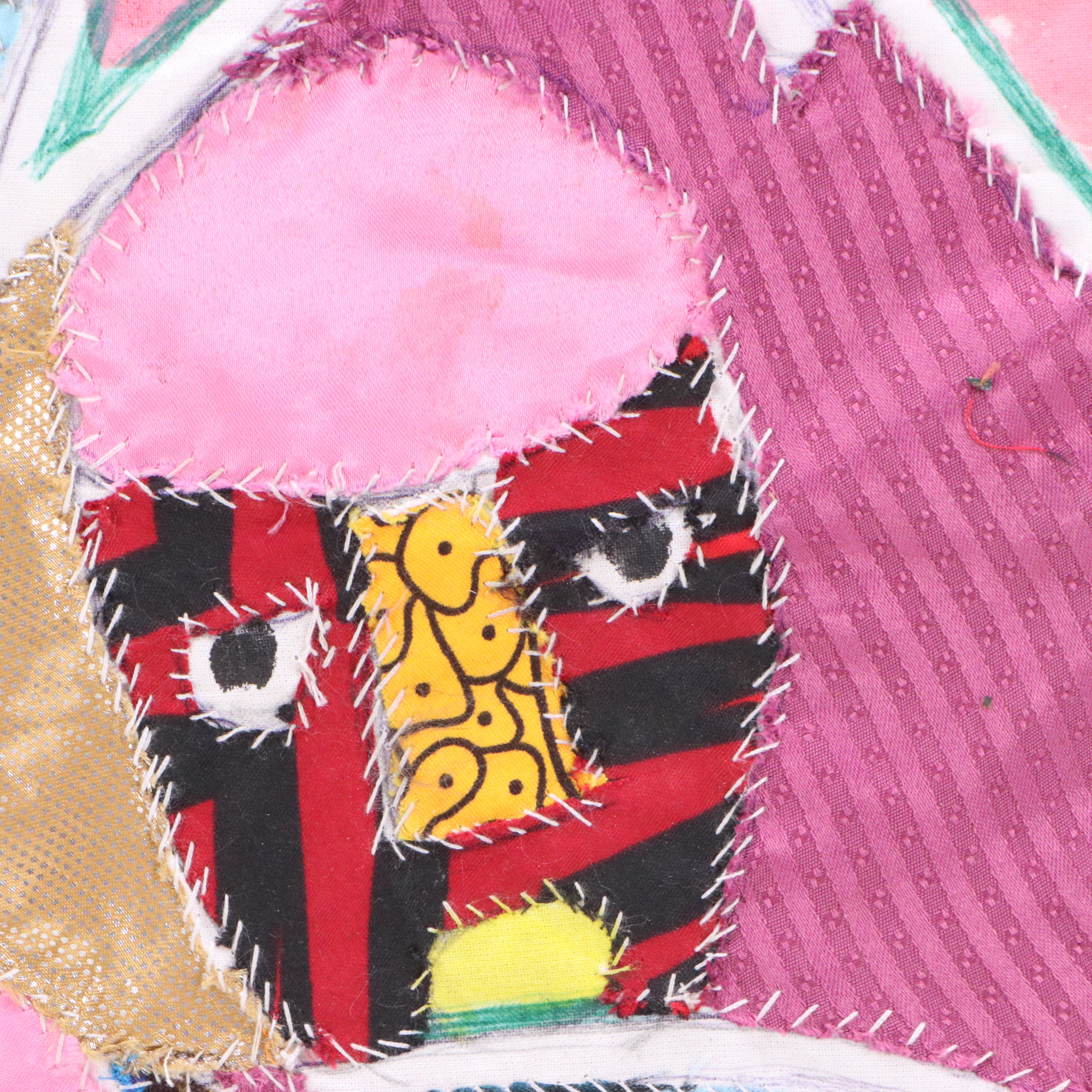 Kayode Buraimoh Mixed Media Painting "The Drummer," 2023