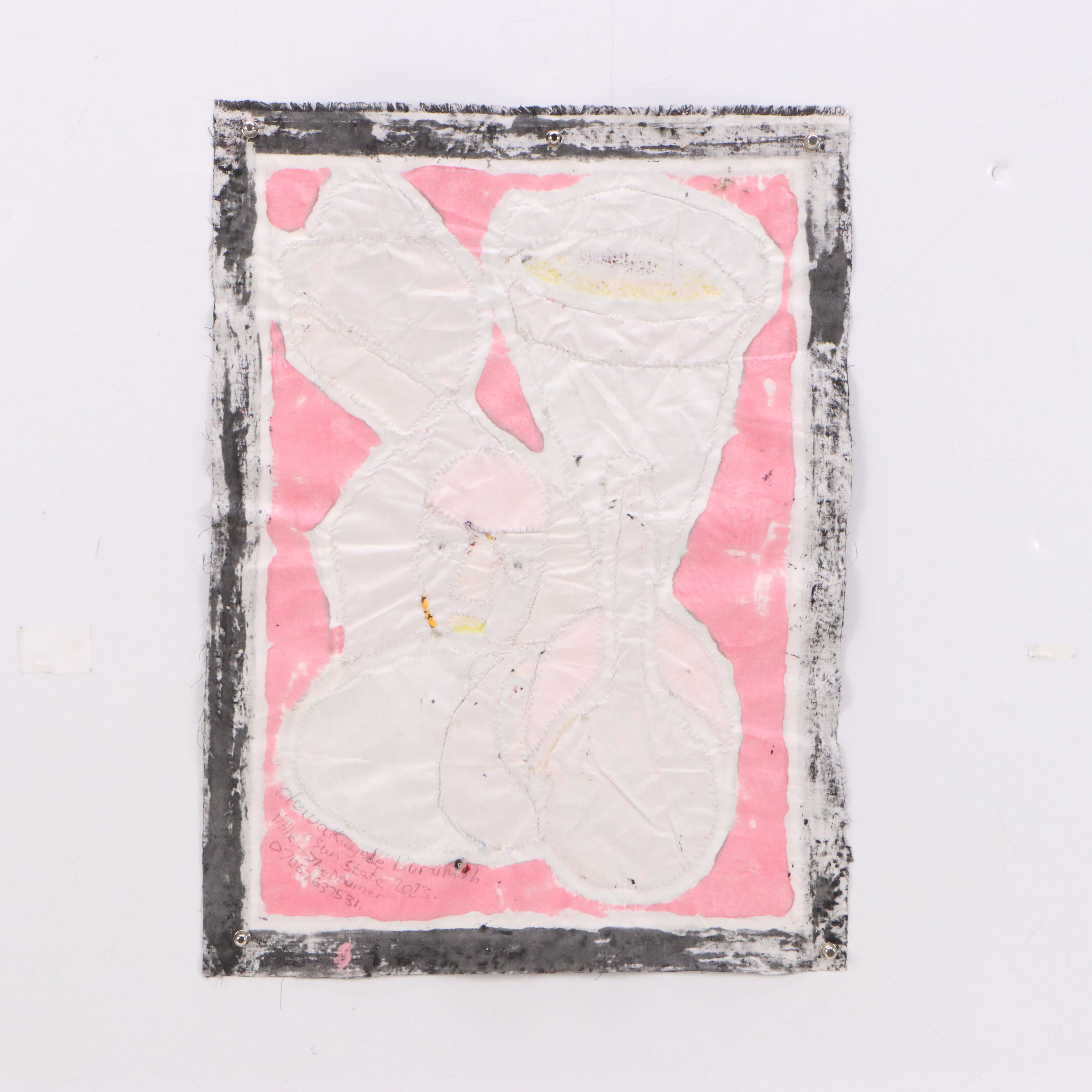 Kayode Buraimoh Mixed Media Painting "The Drummer," 2023