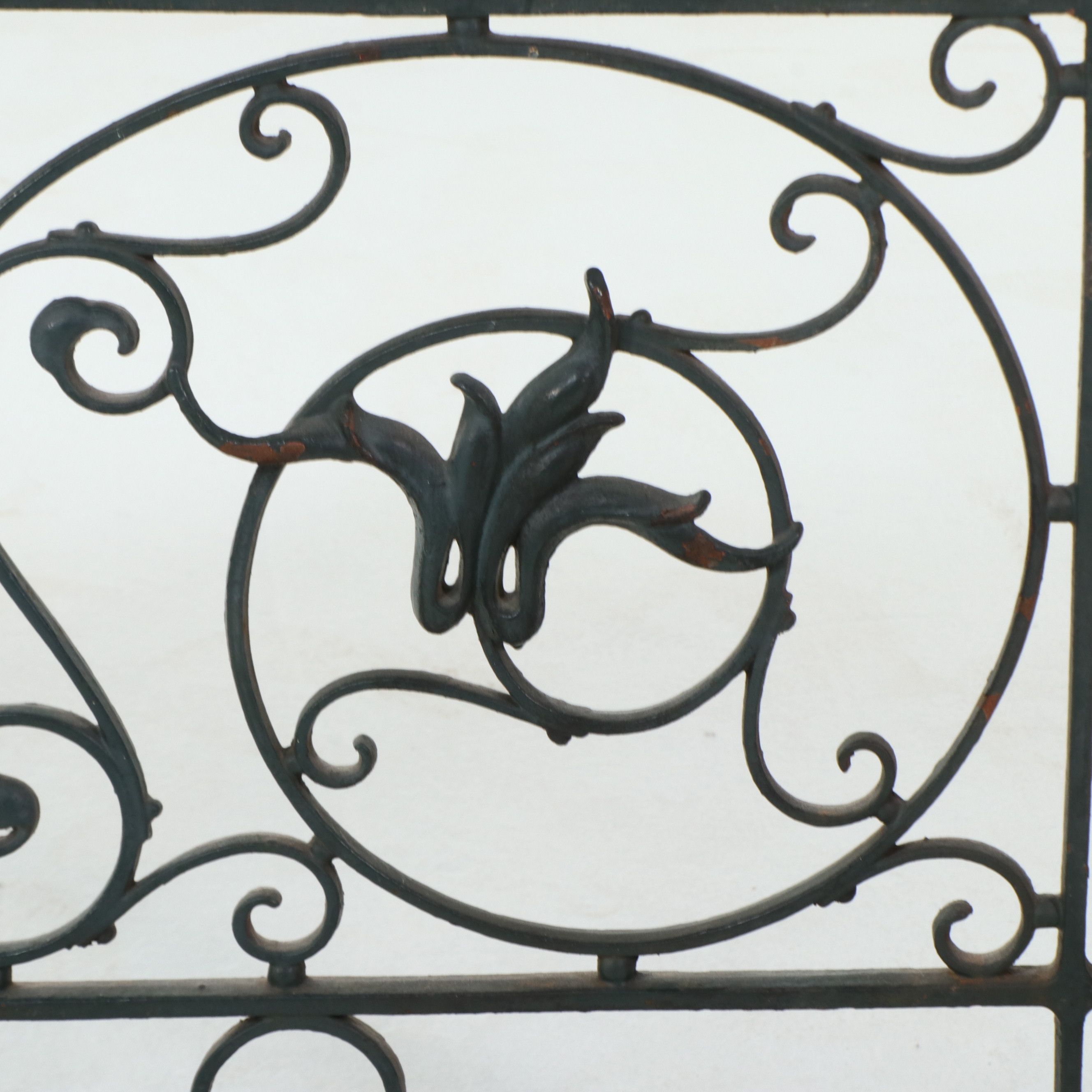 Beaux Arts Revival Granite Top Wrought Iron Console Table