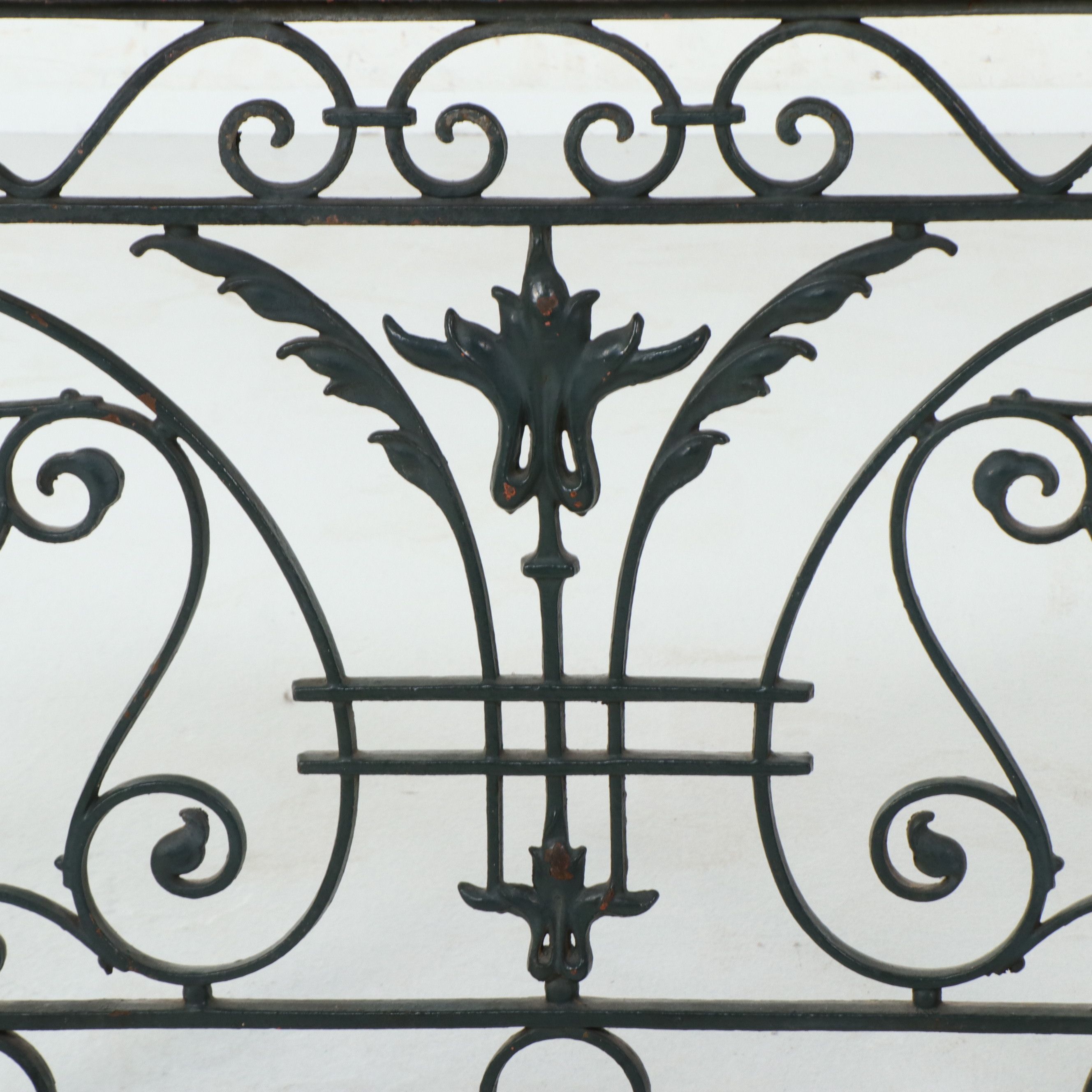 Beaux Arts Revival Granite Top Wrought Iron Console Table