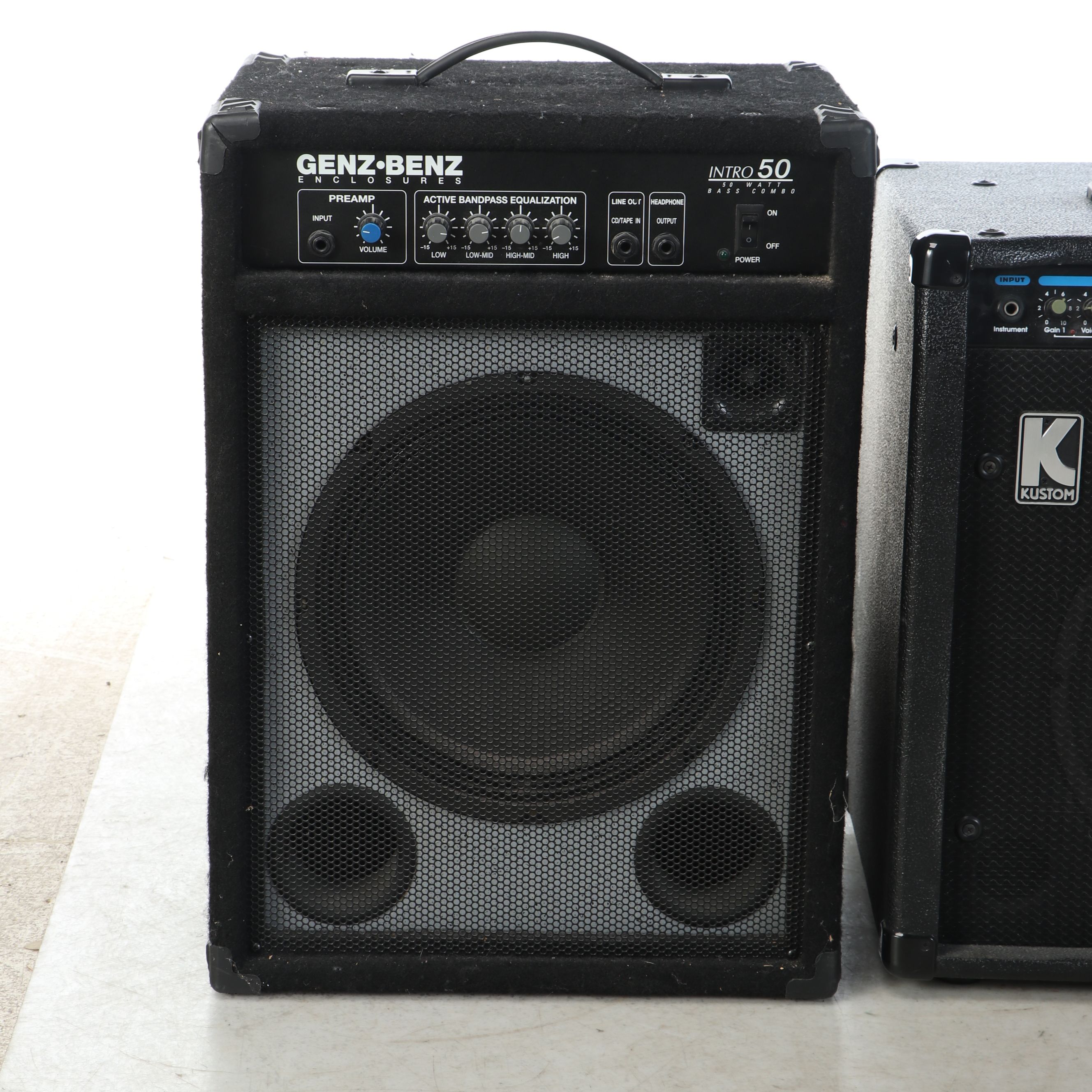 Genz-Benz Intro 50 and Kustom KBA80 MOSFET Bass Amplifiers