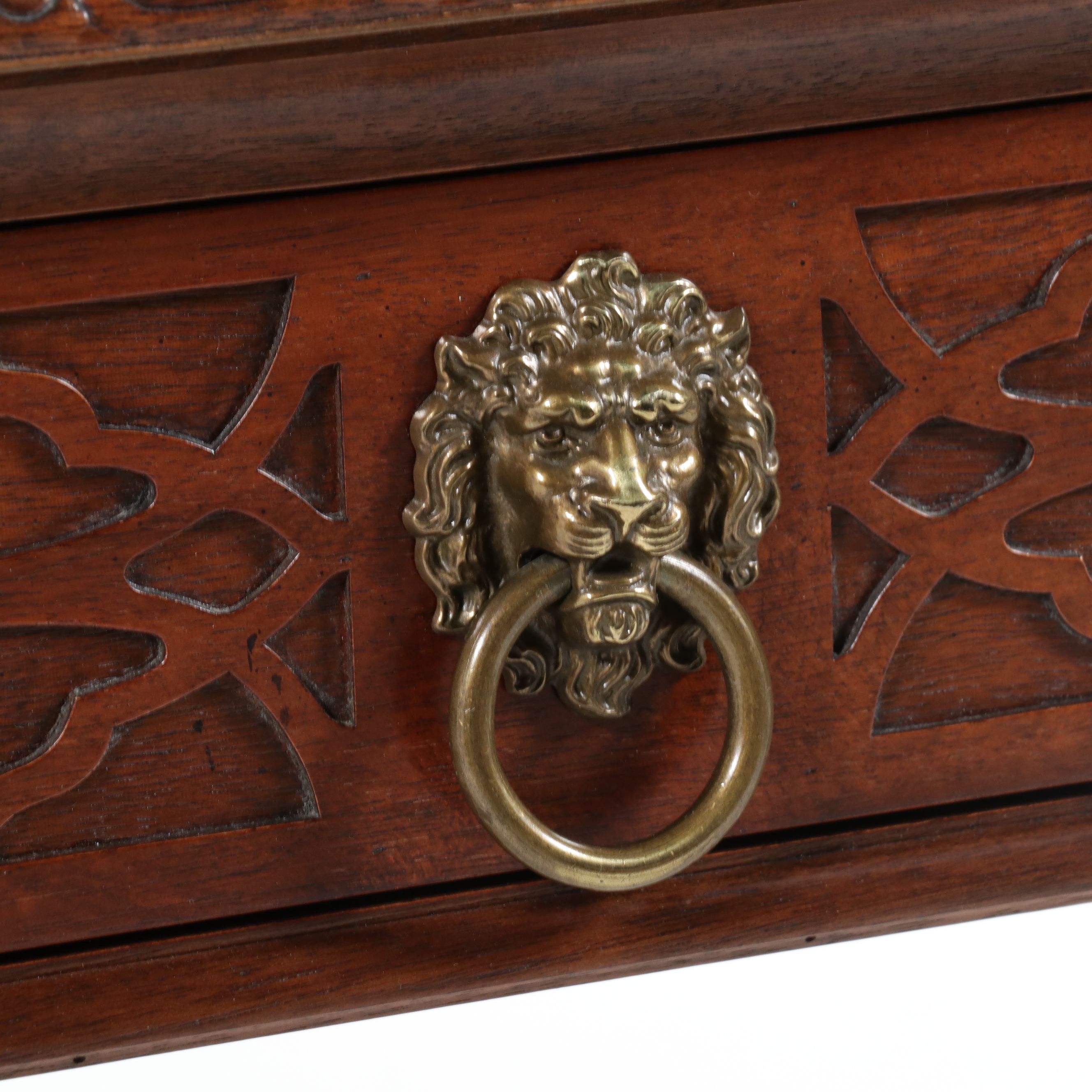 Chinese Chippendale Style Mahogany Writing Table