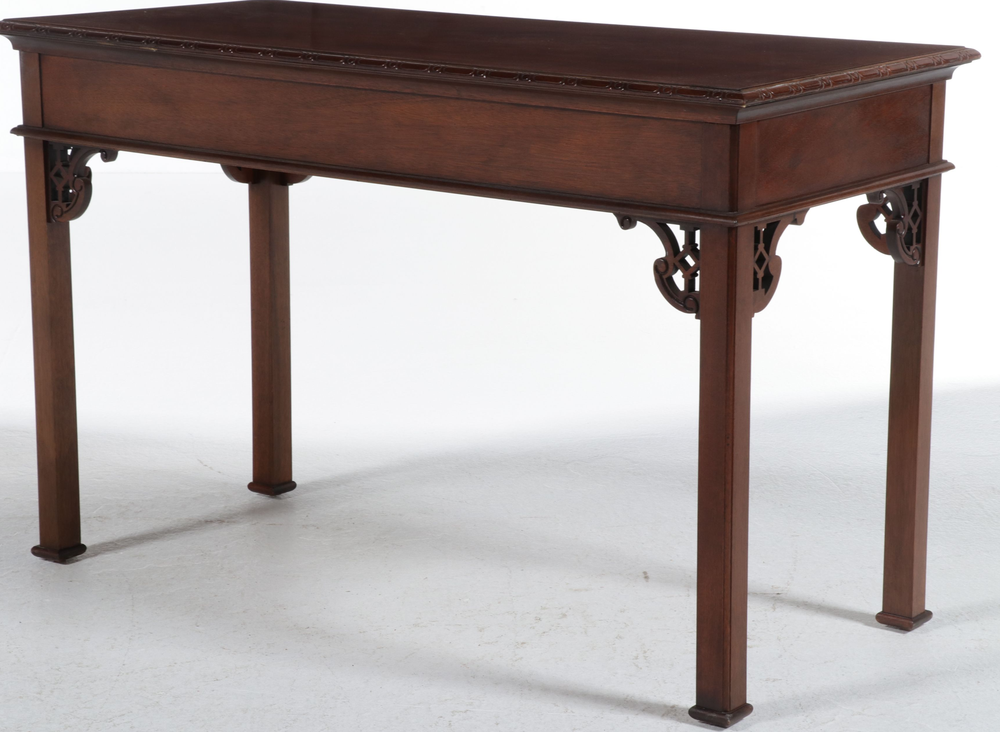 Chinese Chippendale Style Mahogany Writing Table