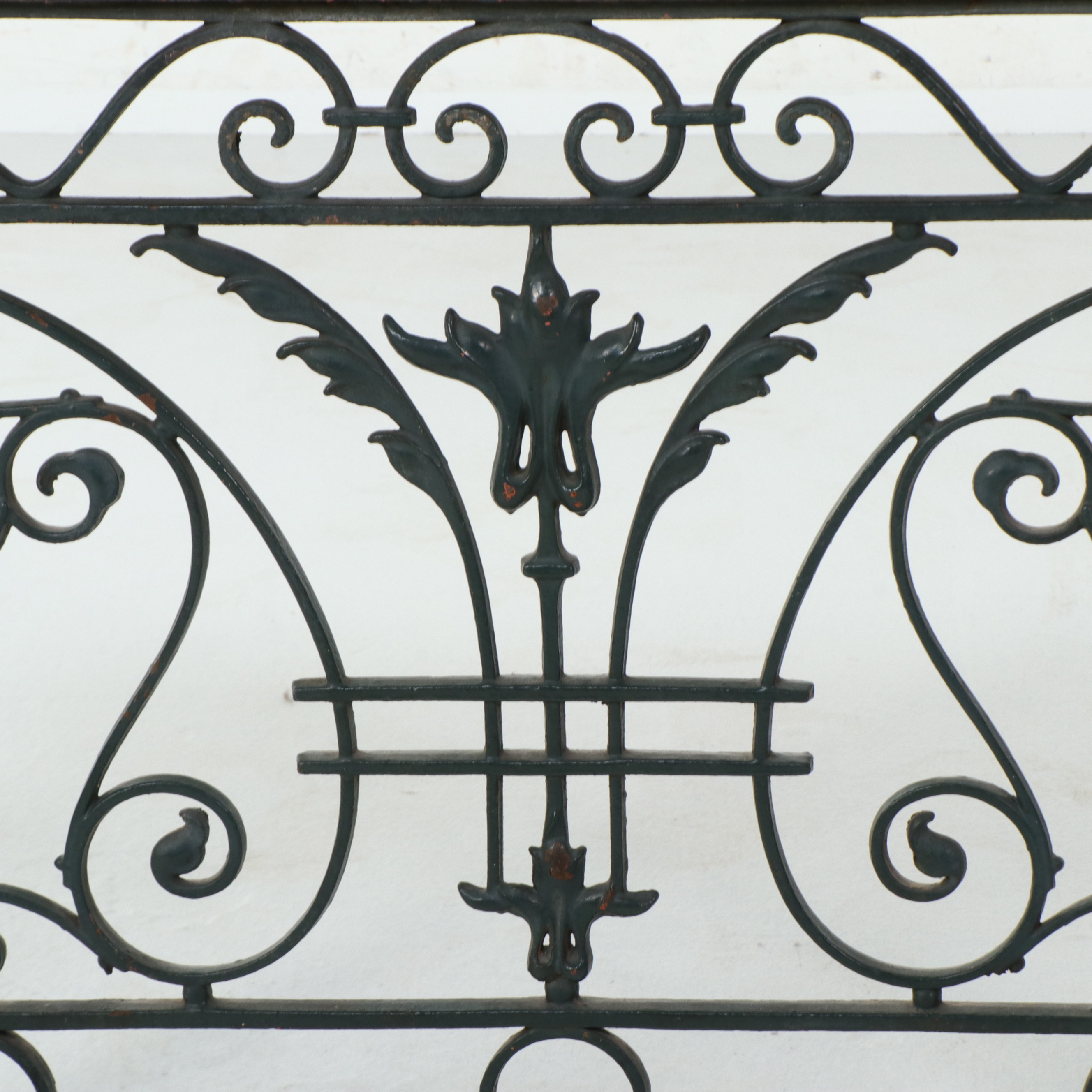 Beaux Arts Revival Granite Top Wrought Iron Console Table