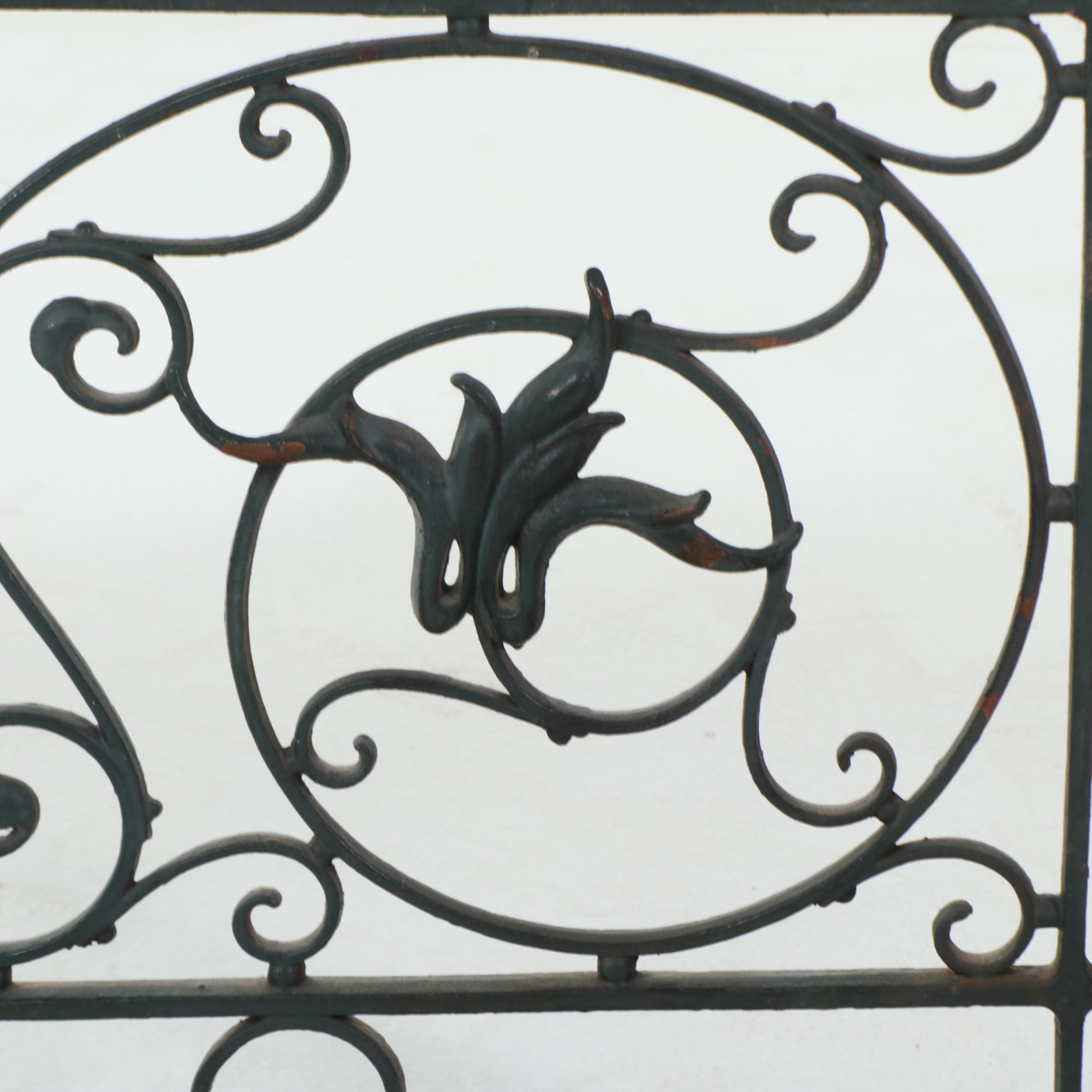 Beaux Arts Revival Granite Top Wrought Iron Console Table