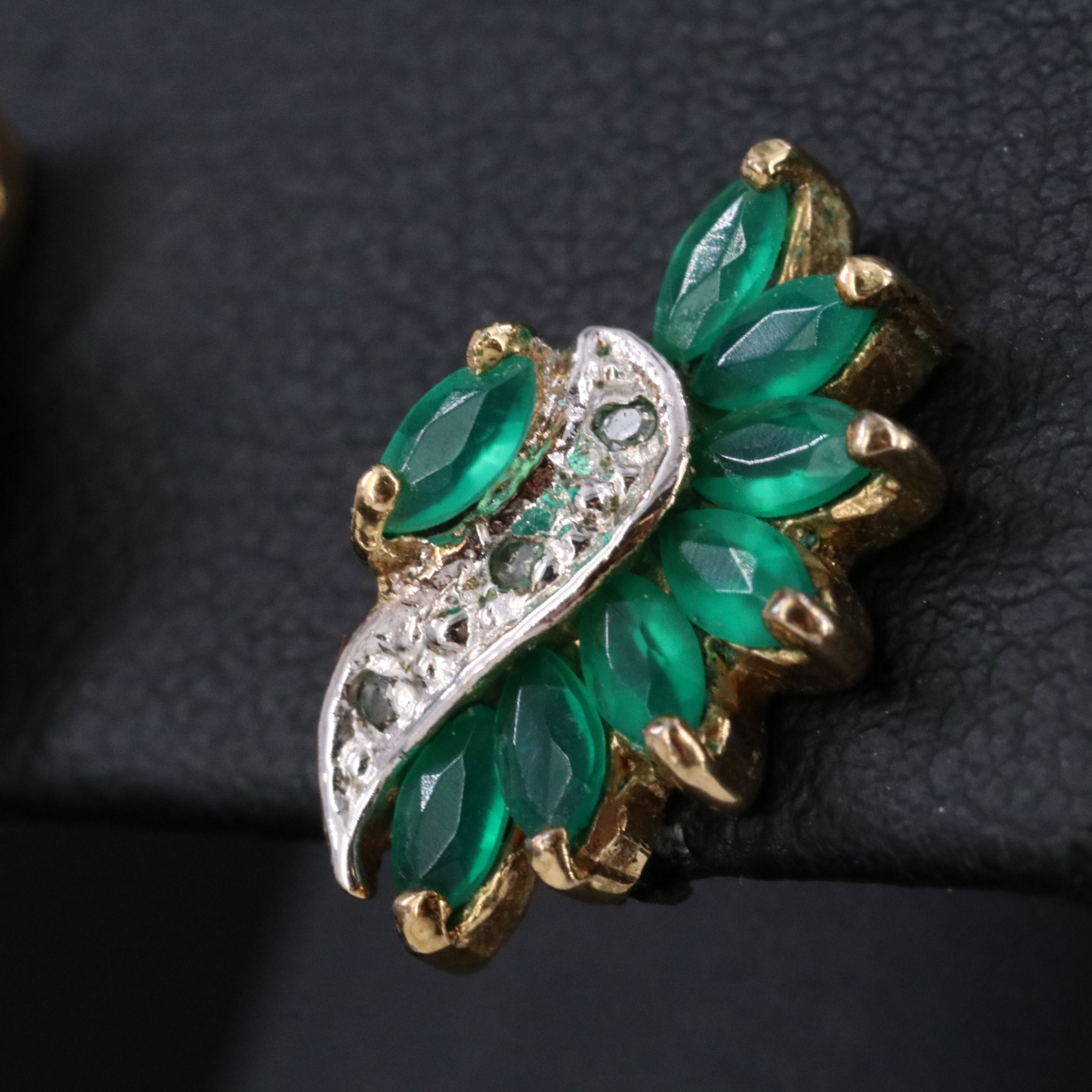 Chalcedony and Diamond Earrings with 14K Posts