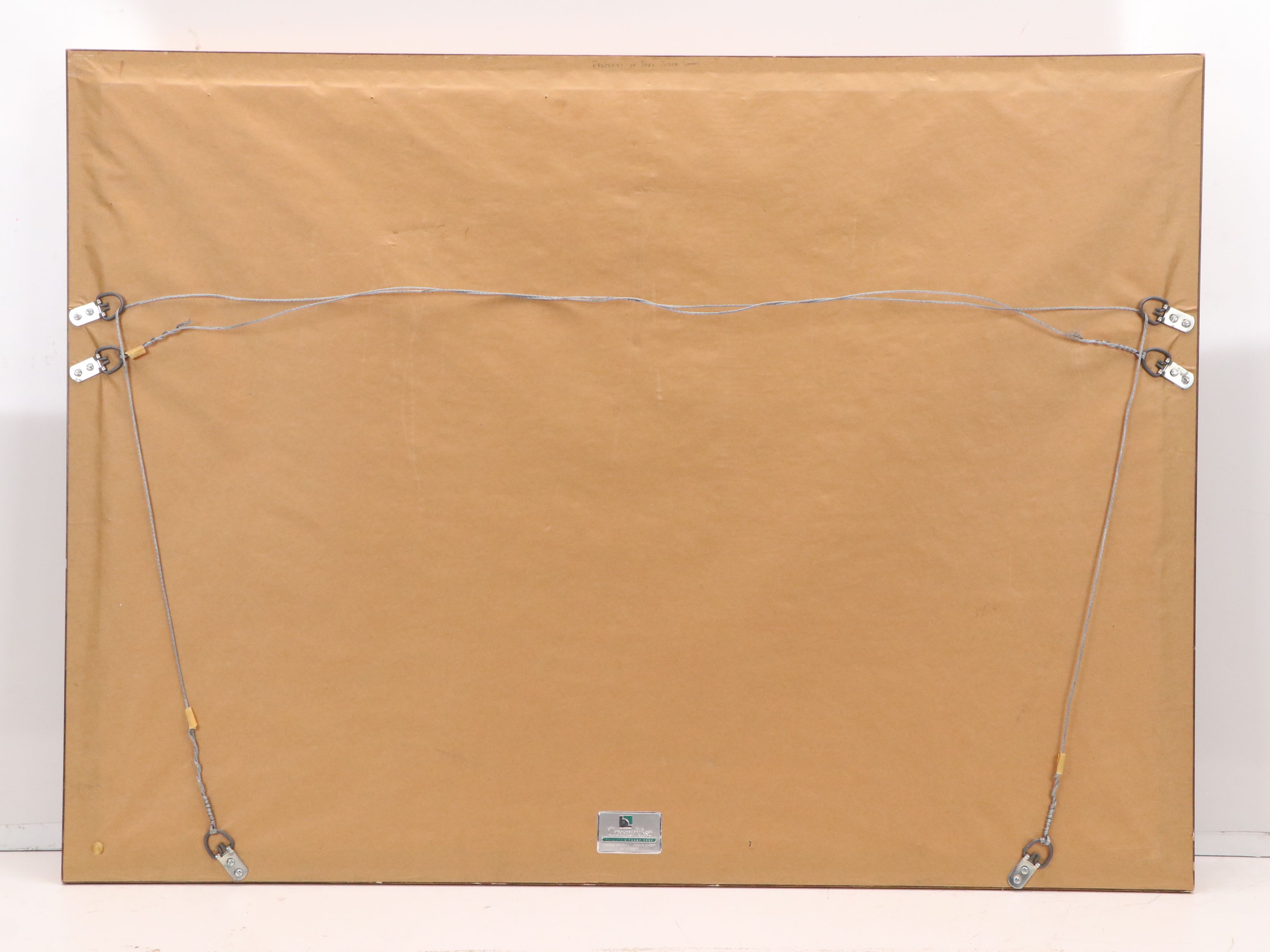 Oil Painting of Capriccio Landscape with Figures Crossing Bridge, 19th Century