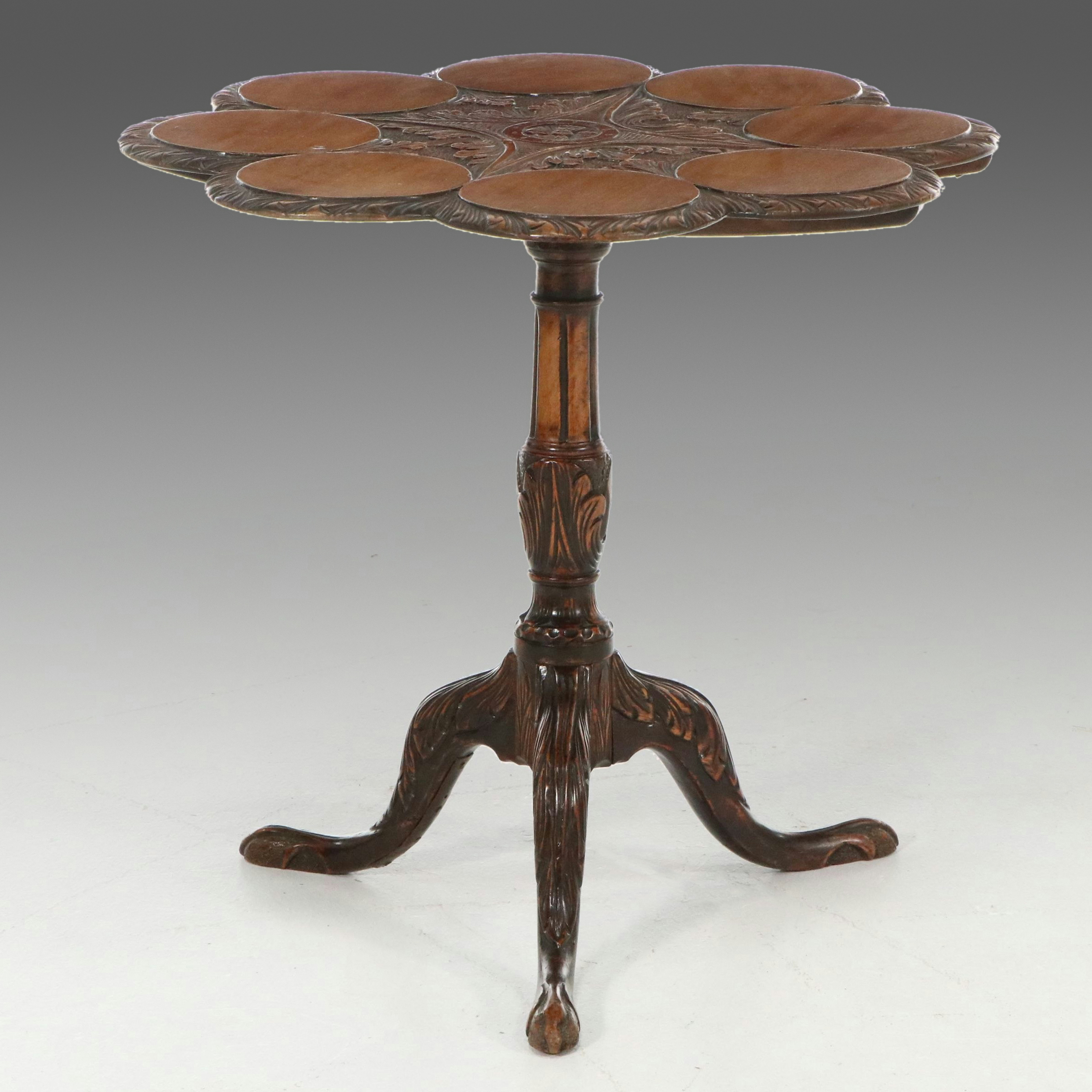 Carved Wooden Tea Table