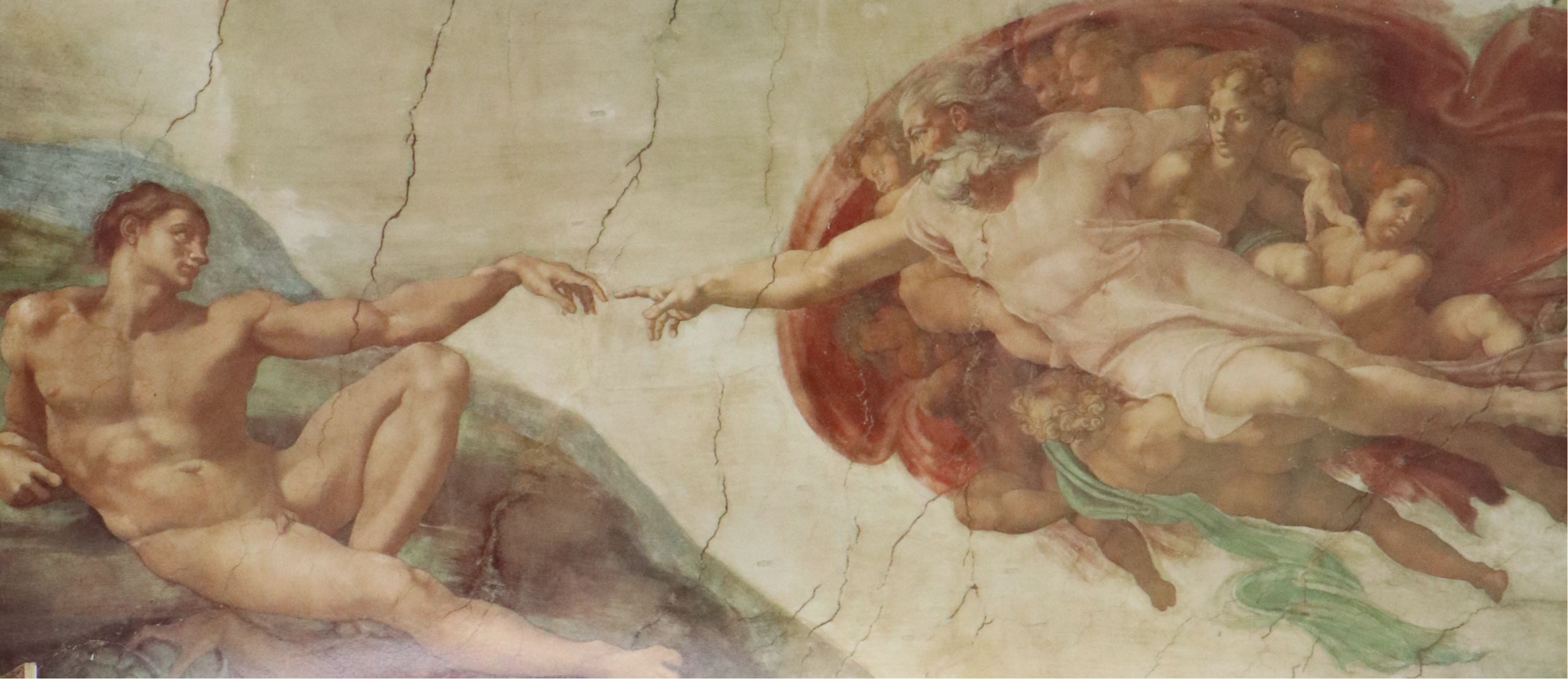 Offset Lithograph After Michelangelo "The Creation of Adam"