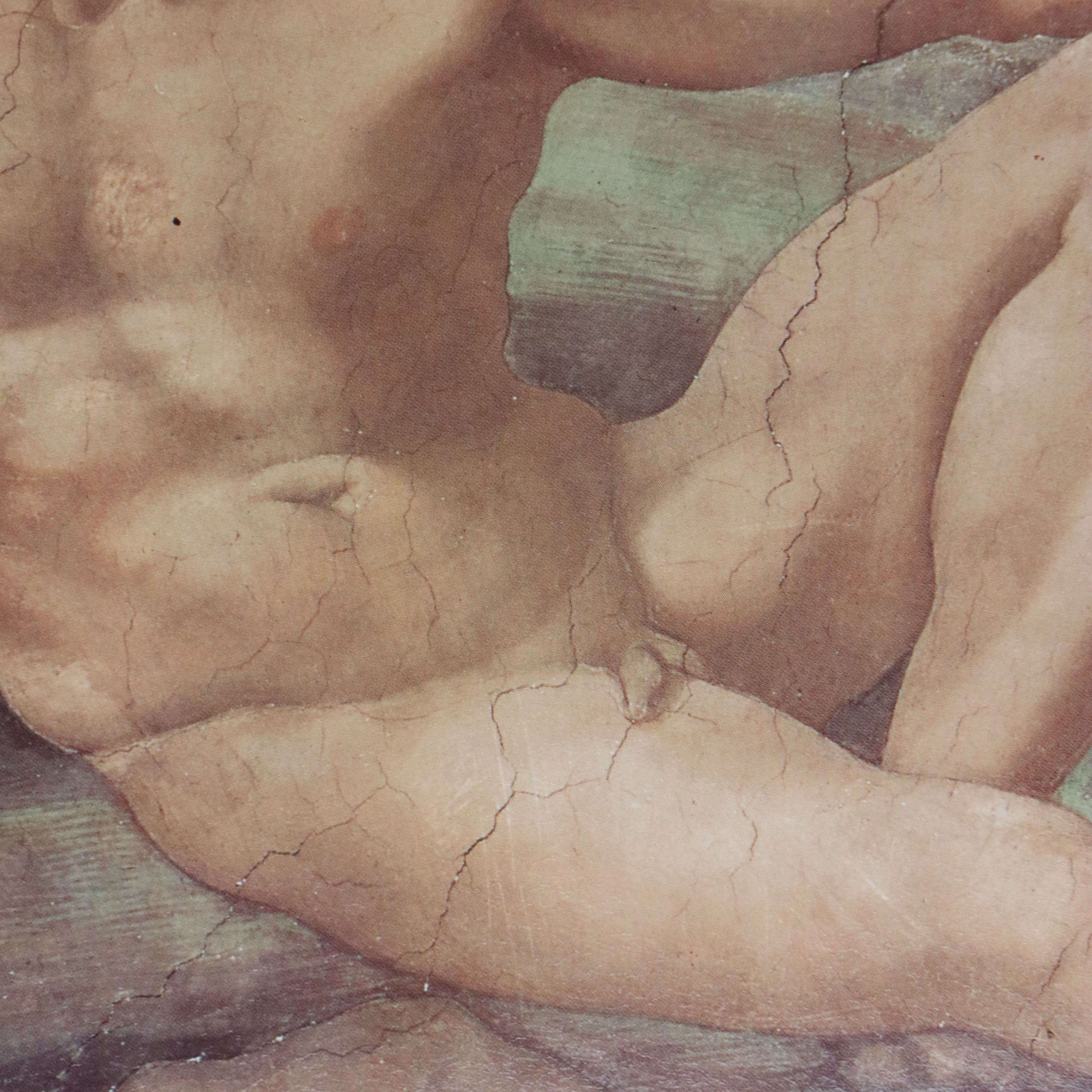 Offset Lithograph After Michelangelo "The Creation of Adam"