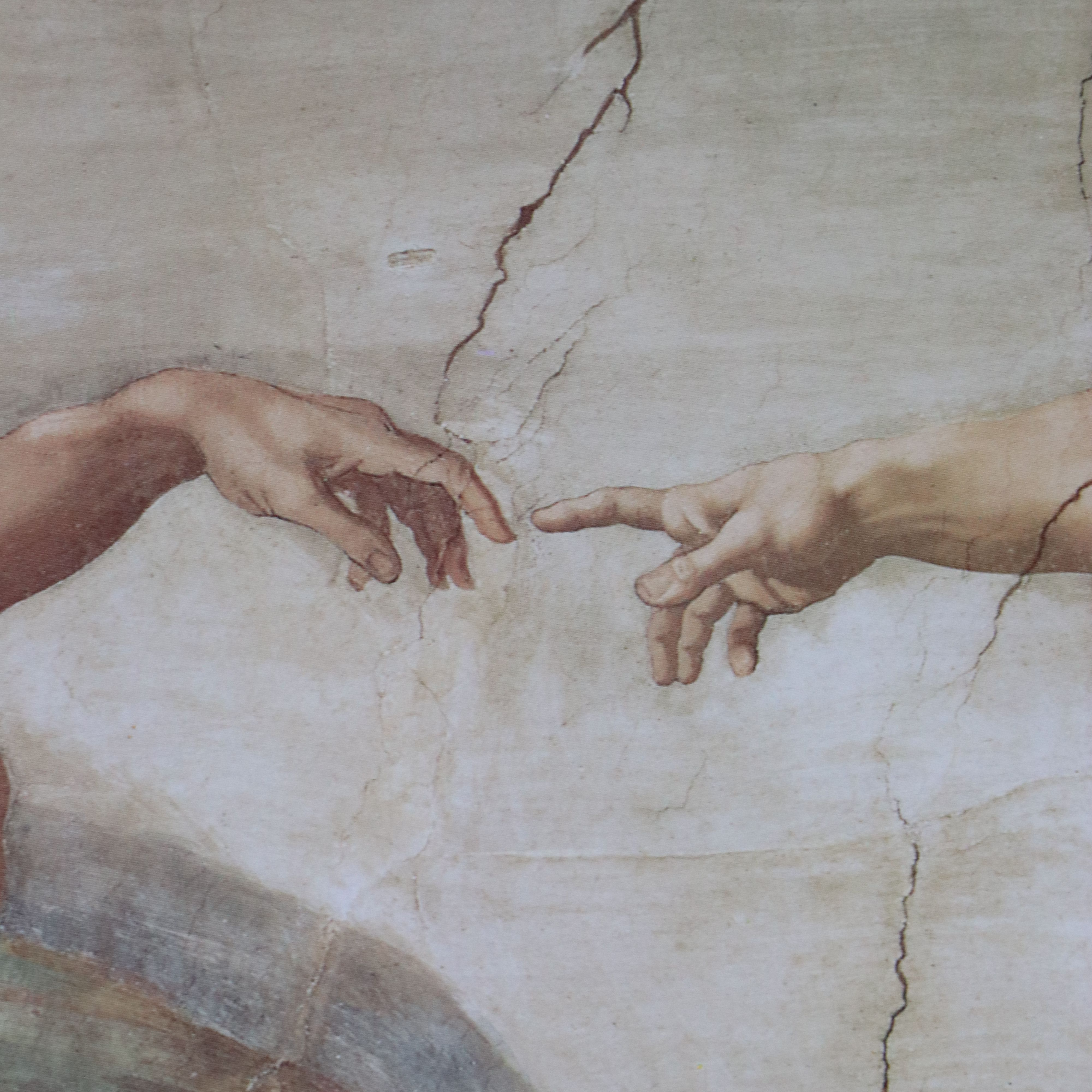 Offset Lithograph After Michelangelo "The Creation of Adam"
