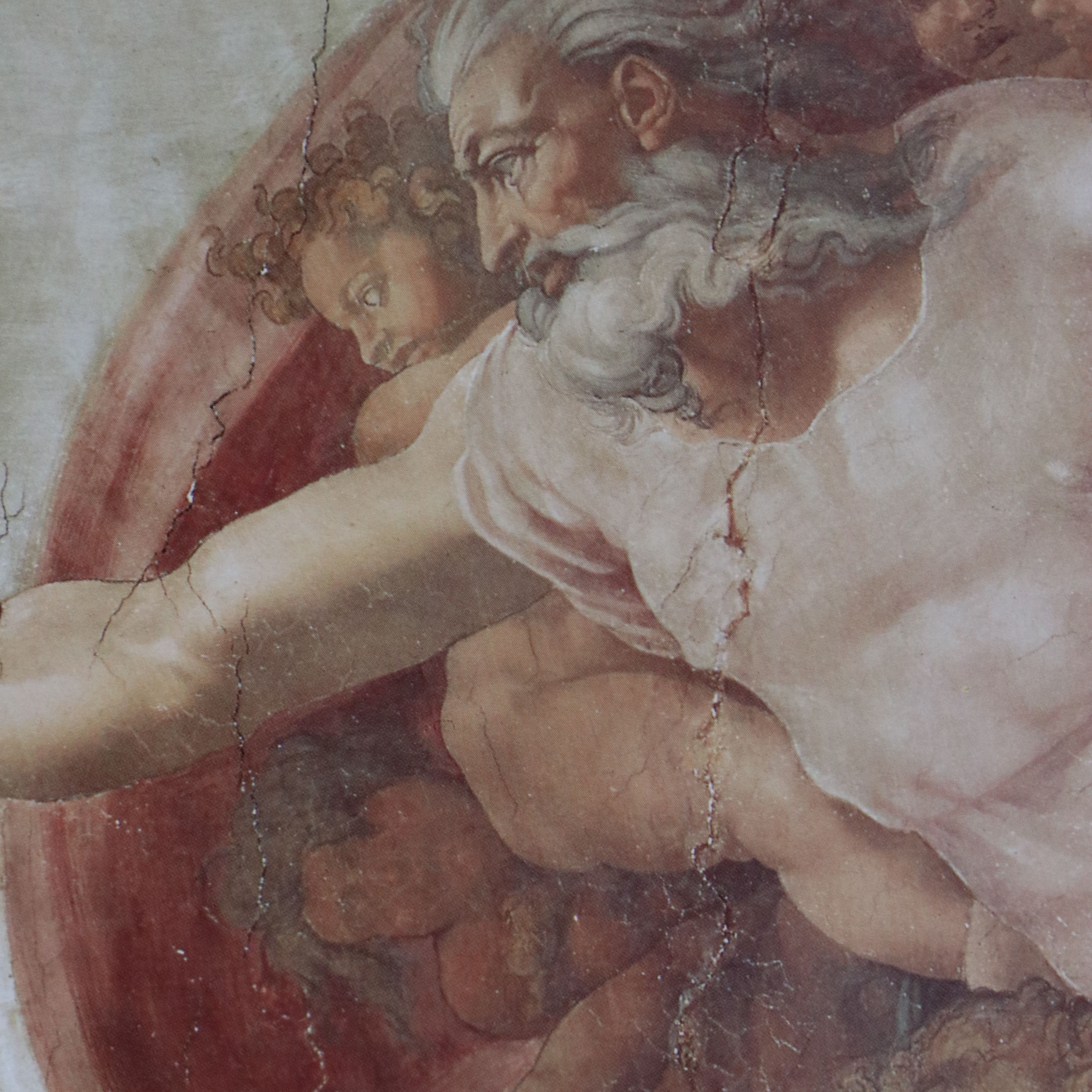 Offset Lithograph After Michelangelo "The Creation of Adam"