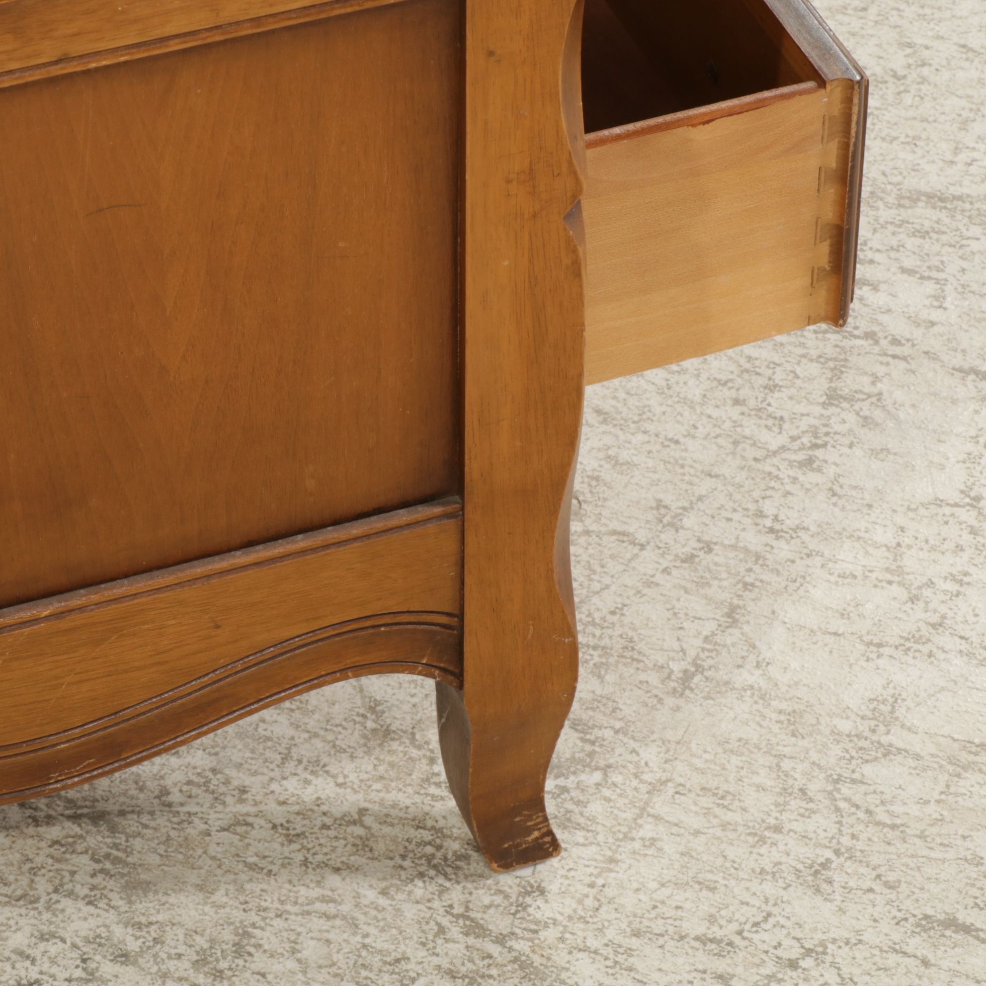 Drexel French Provincial Style Walnut Drop-Oeafn  Server, Late 20th Century