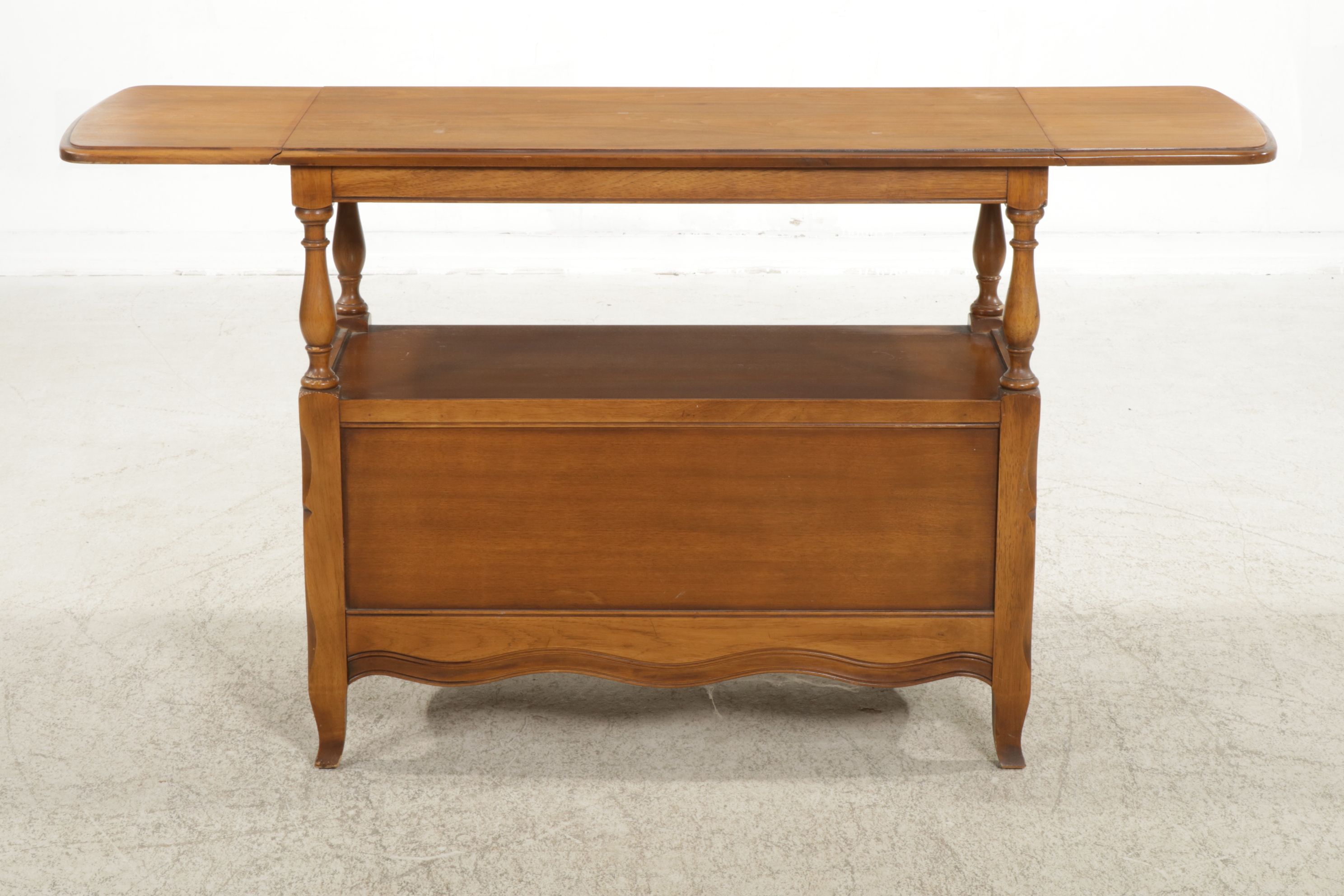 Drexel French Provincial Style Walnut Drop-Oeafn  Server, Late 20th Century