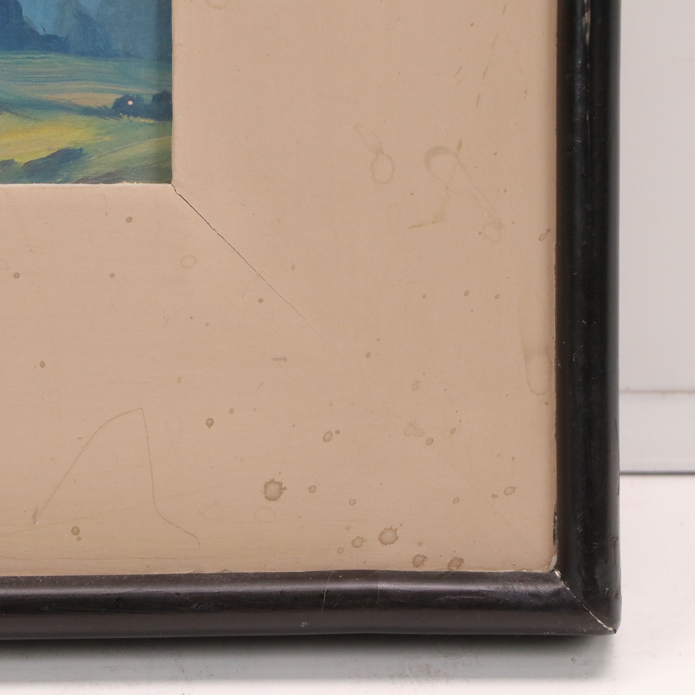 Acrylic on Board of Mountainous Landscape, 20th Century