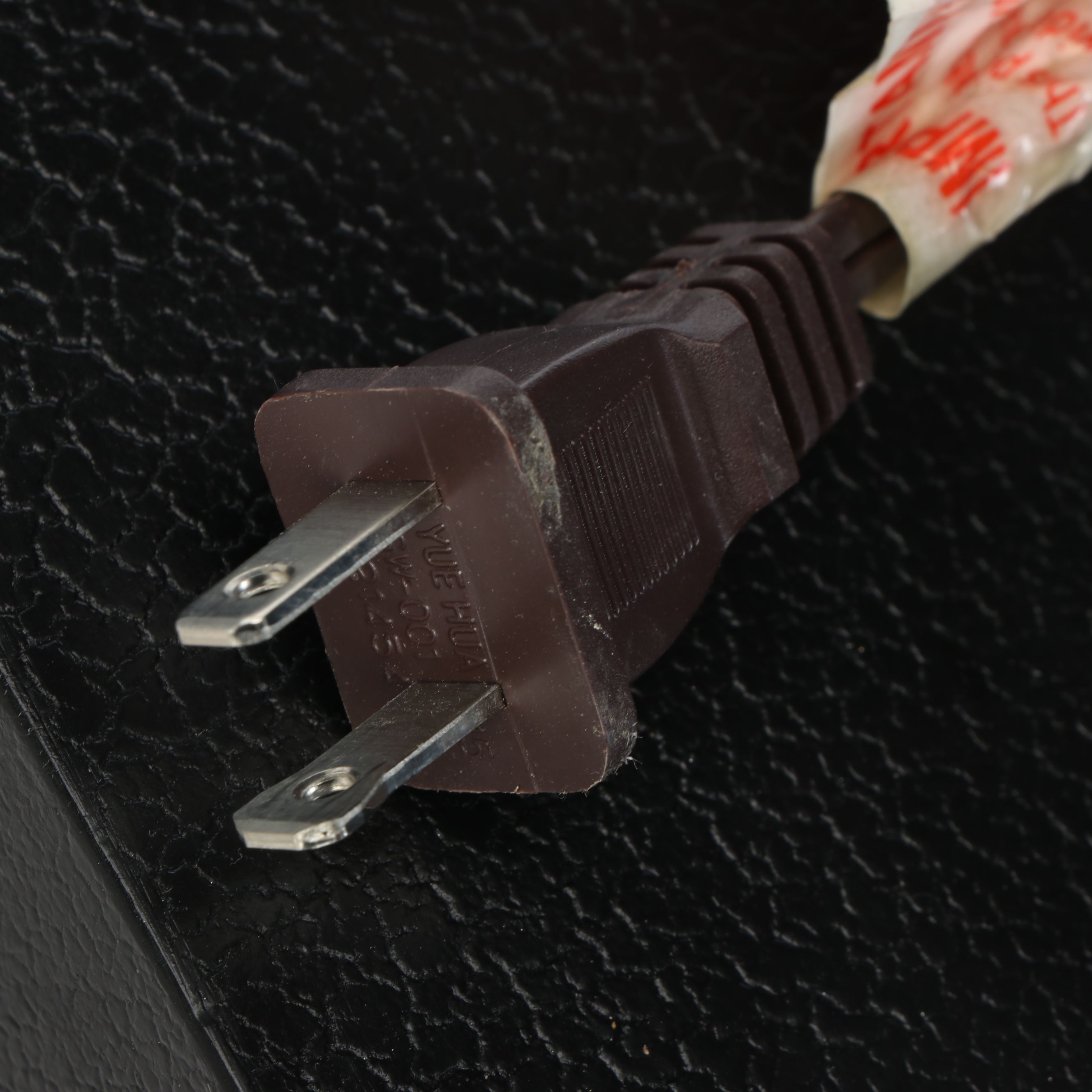 Crackle Black Pillar and Brick Pattern Base Table Lamps with Black Silk Shades