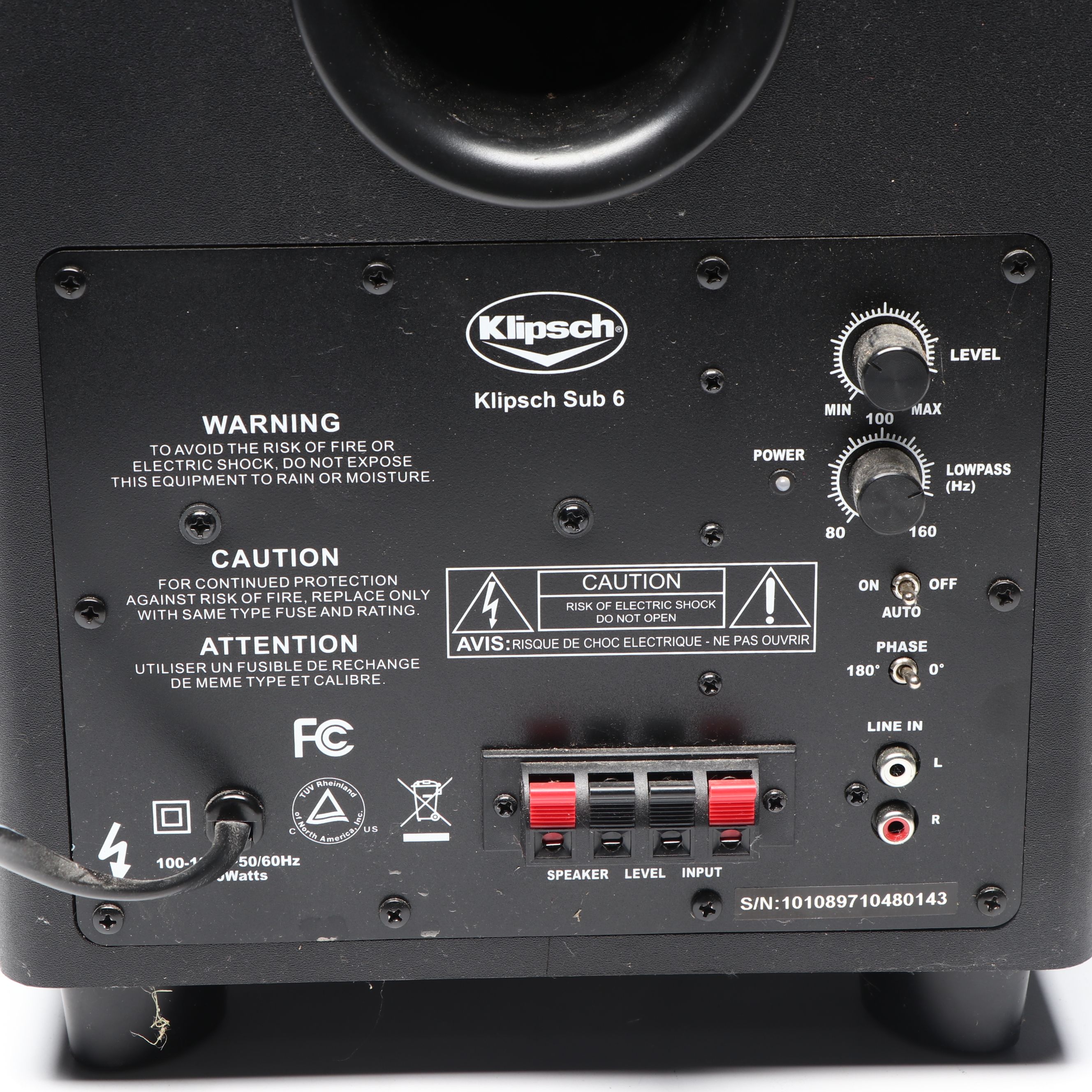 Klipsch Sub 6 Subwoofer and HD Theater 500 Surround Speakers