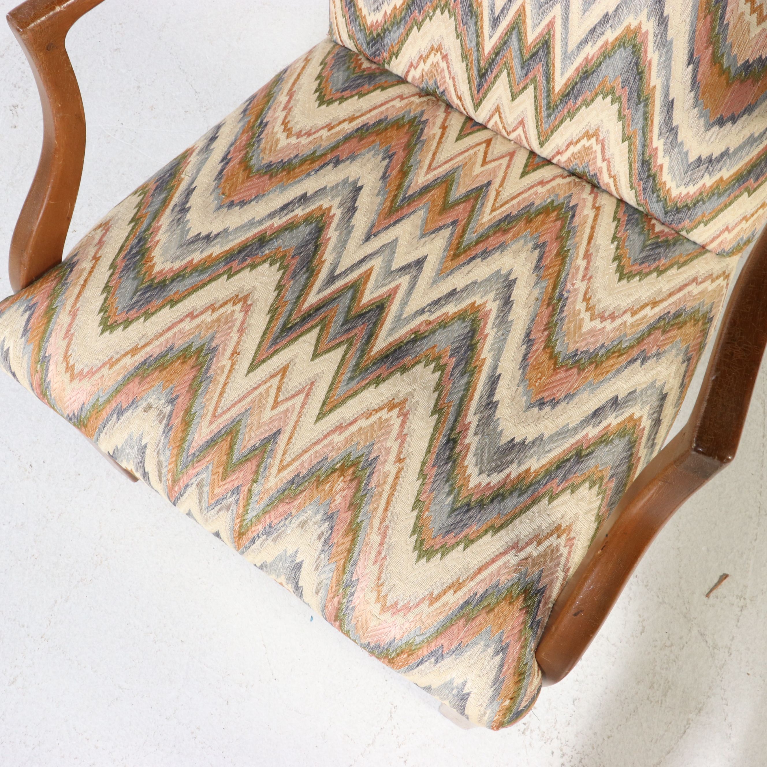 Pair of Colonial Williamsburg Reproduction Martha Washington Lolling Chairs