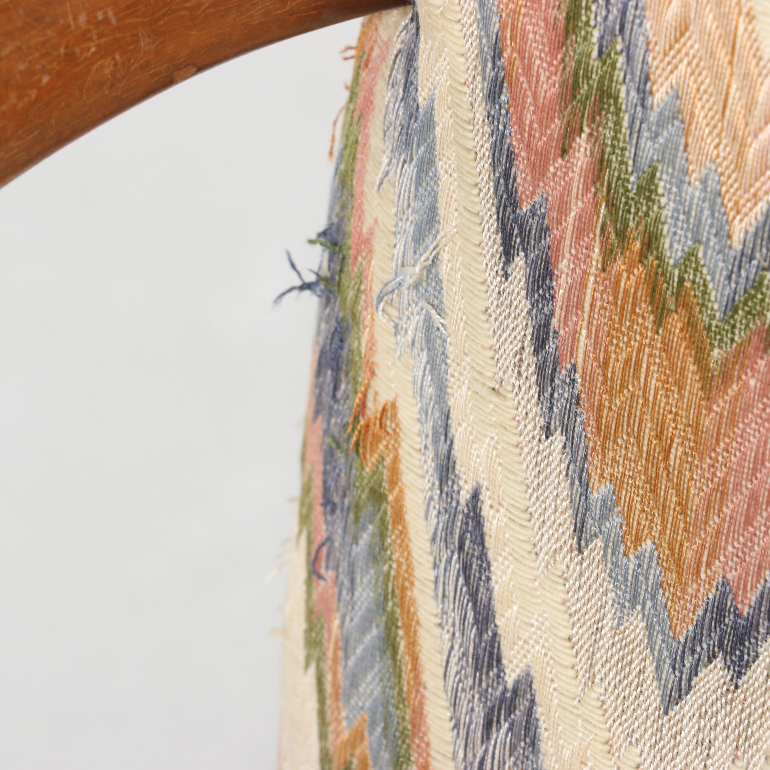 Pair of Colonial Williamsburg Reproduction Martha Washington Lolling Chairs