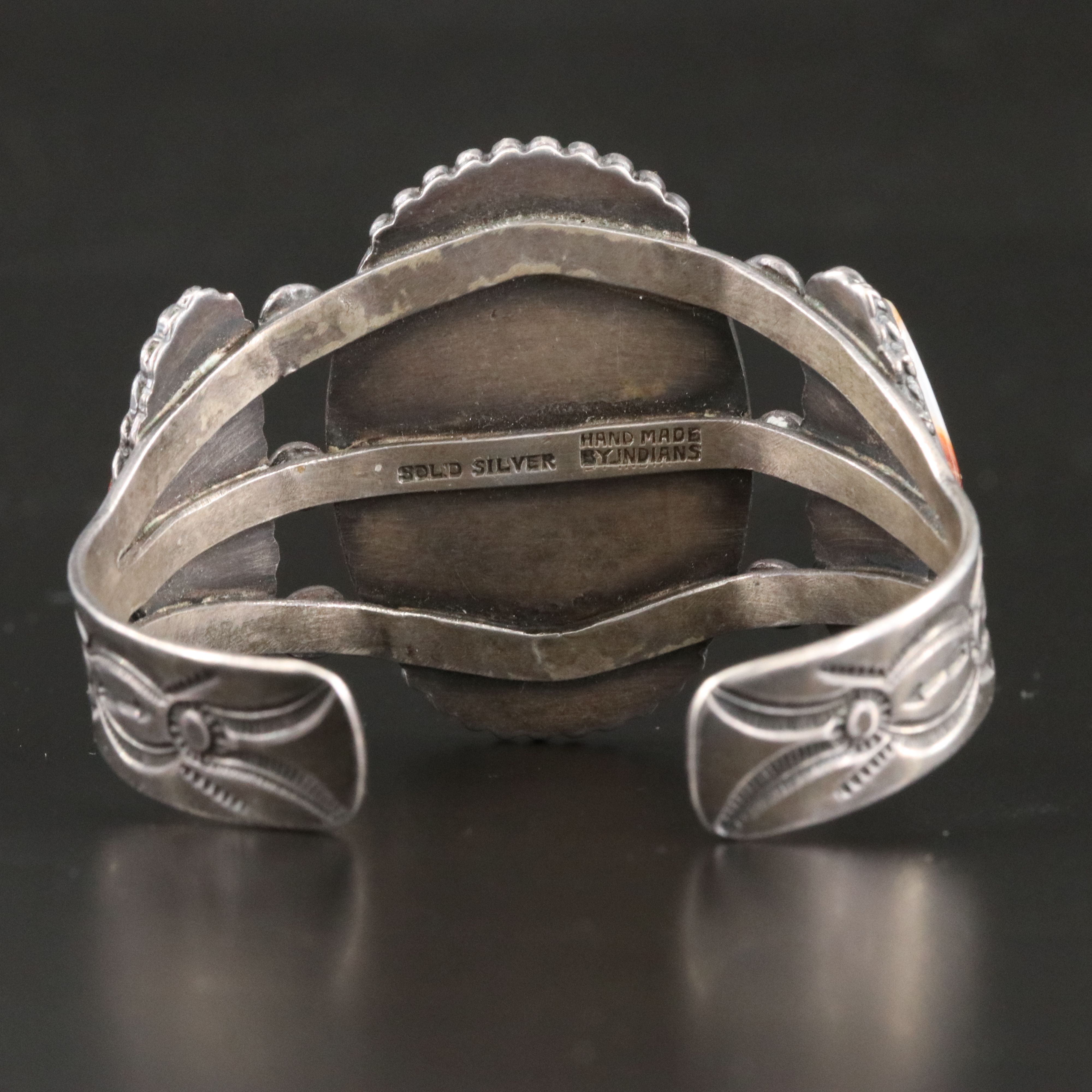 Southwestern Sterling Agate Cuff Bracelet