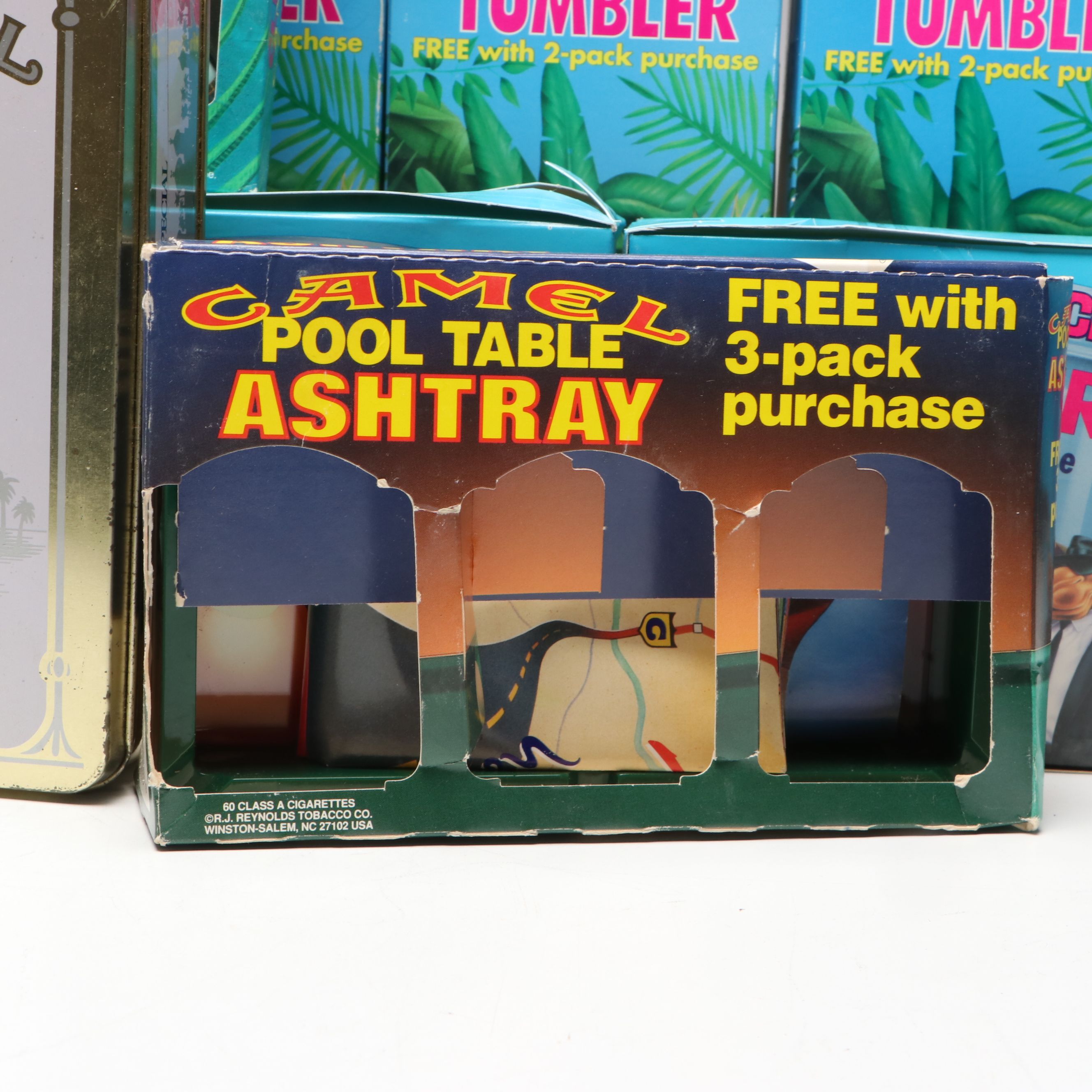 Camel Tumblers, Coolers, Ashtray and More Vintage Advertising Memorabilia