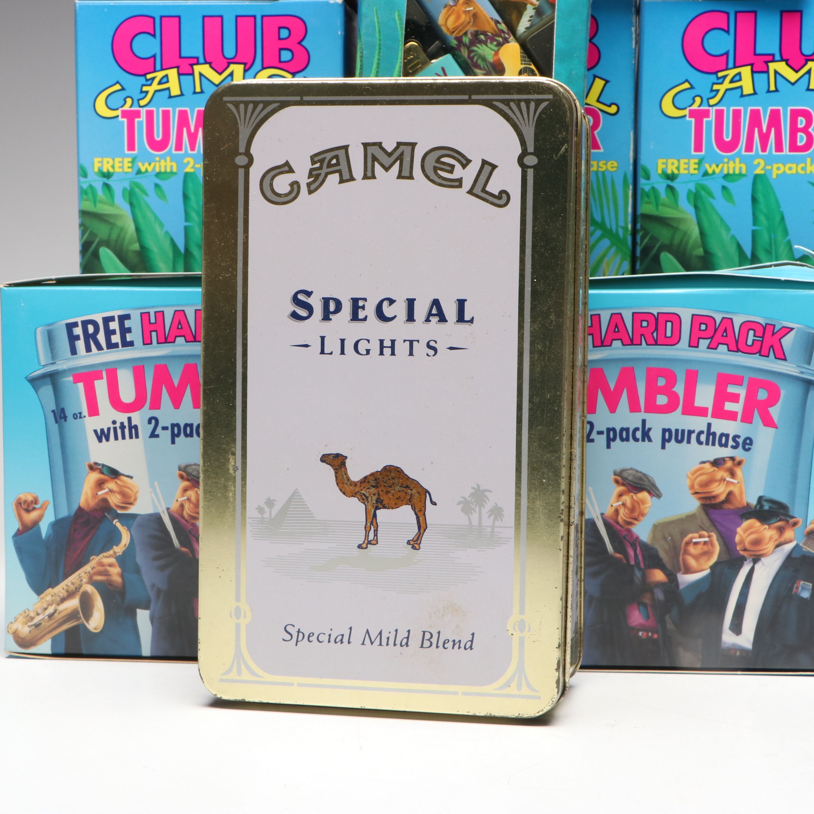 Camel Tumblers, Coolers, Ashtray and More Vintage Advertising Memorabilia