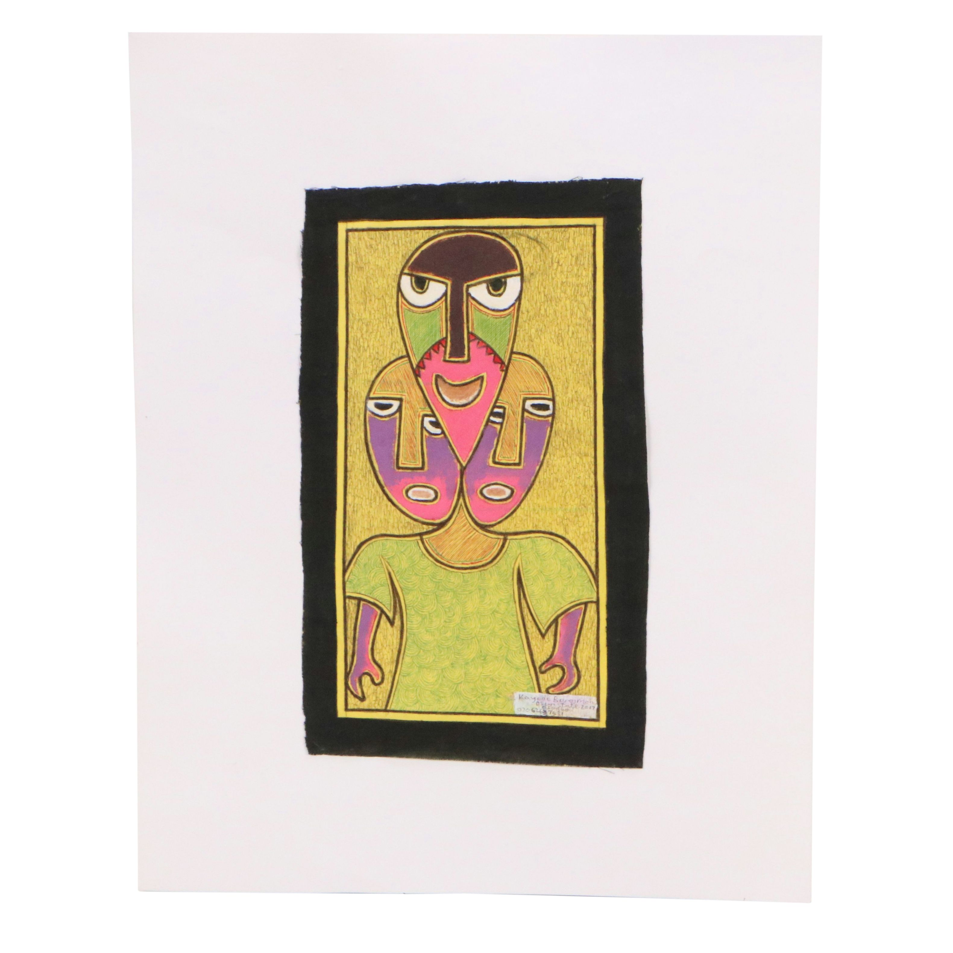 Kayode Buraimoh Mixed Media Painting, 2017