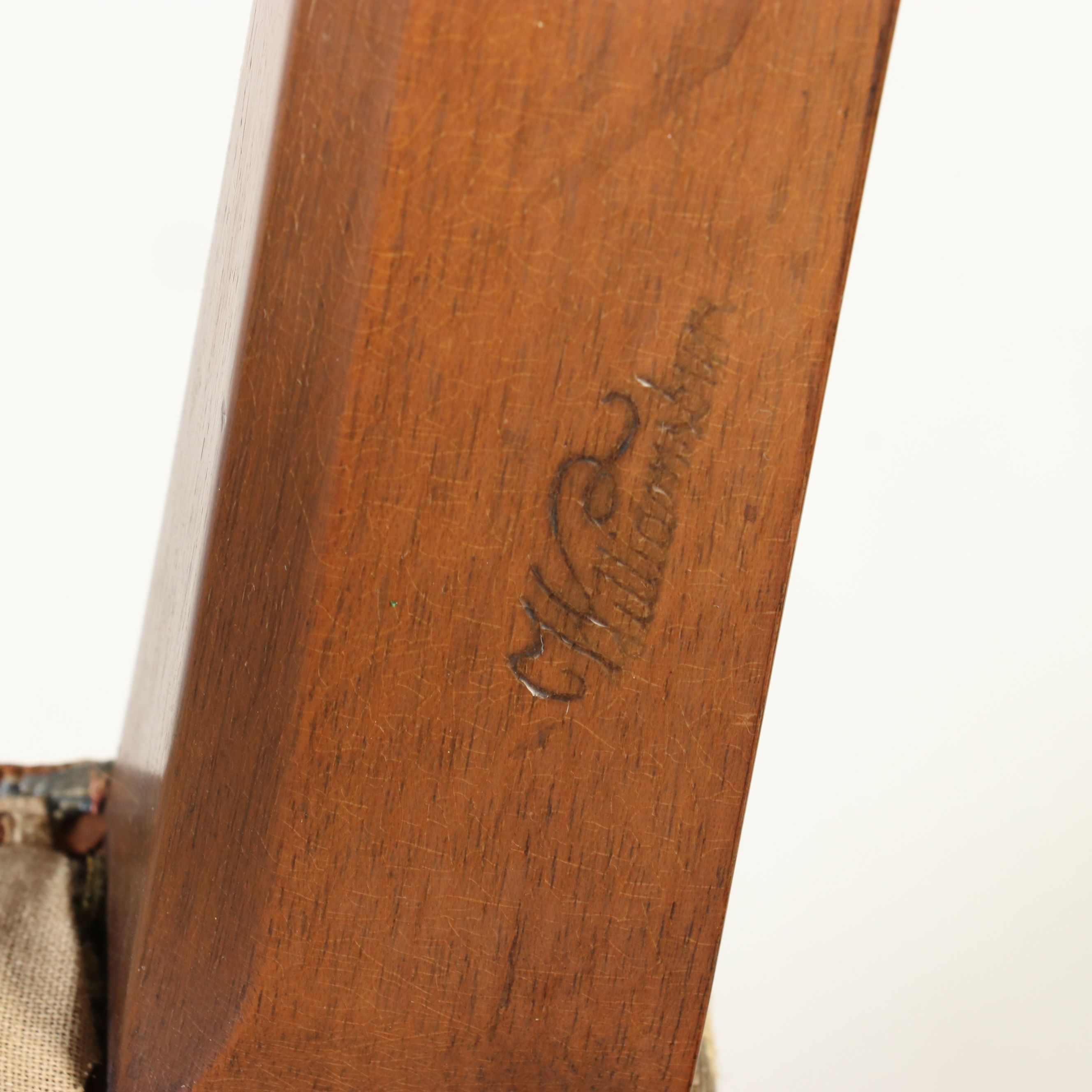 Pair of Colonial Williamsburg Reproduction Martha Washington Lolling Chairs