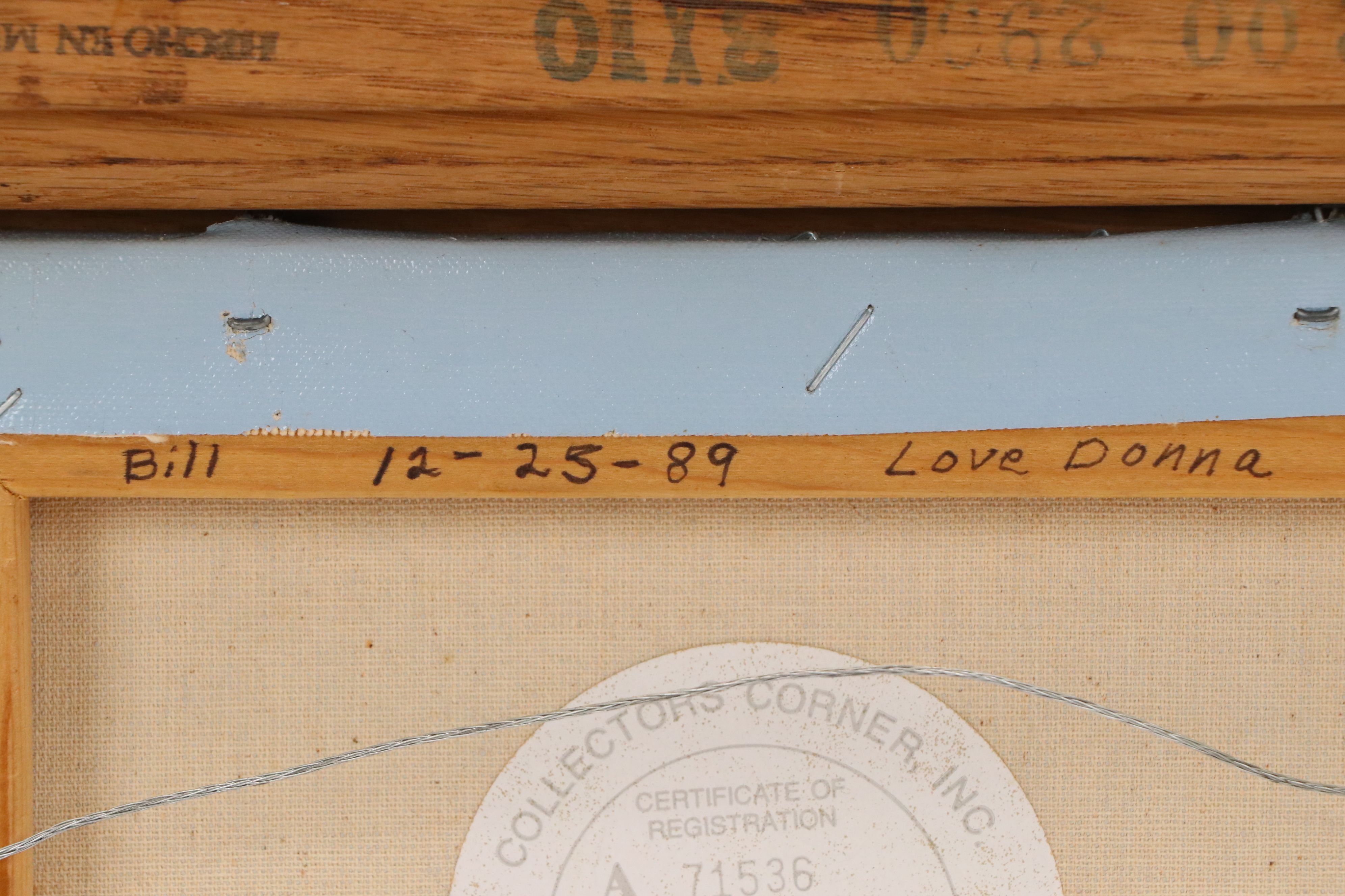 C. Carson Serigraph on Canvas of Coca Cola Barn in Snow, Circa 1980s