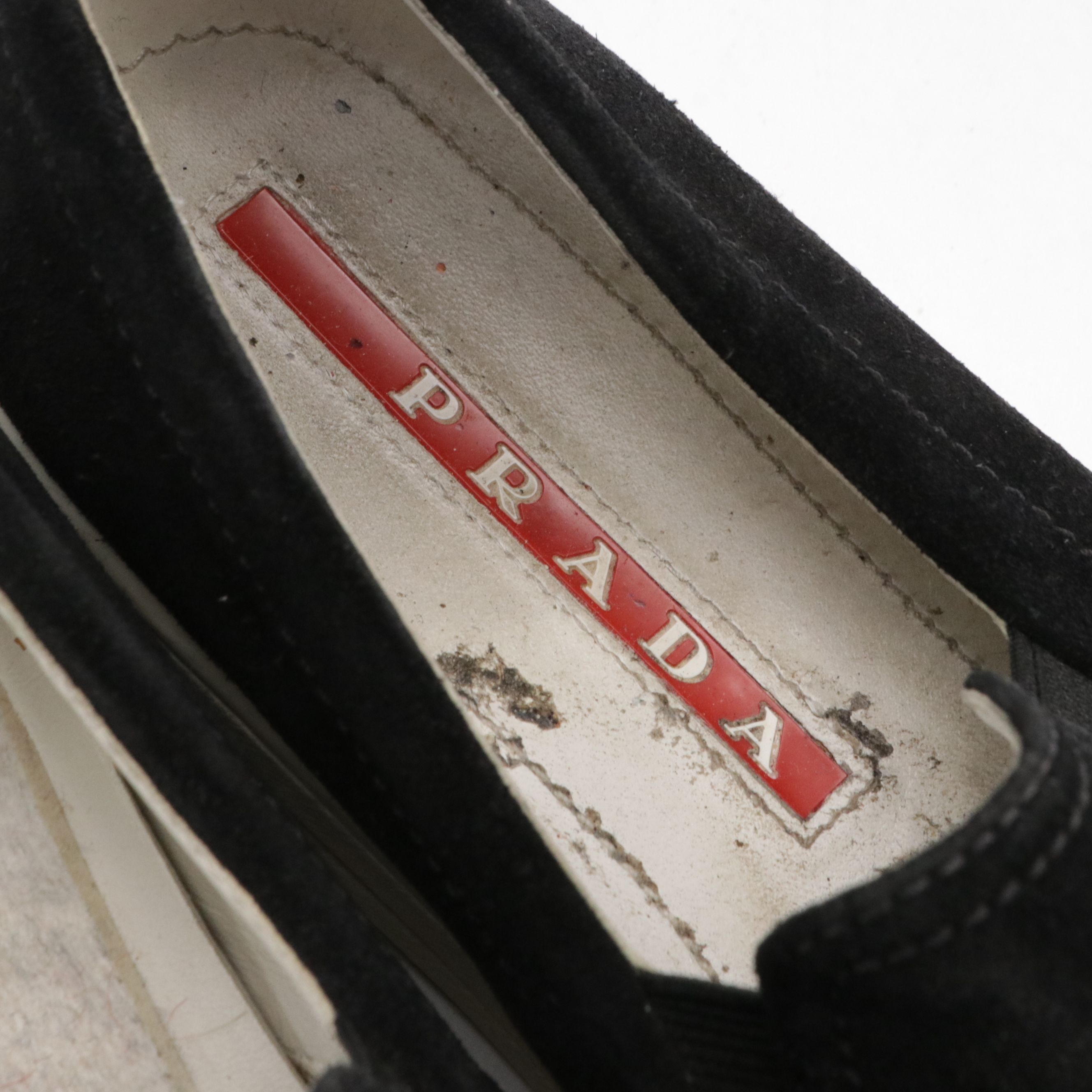 Prada Black Suede Loafers