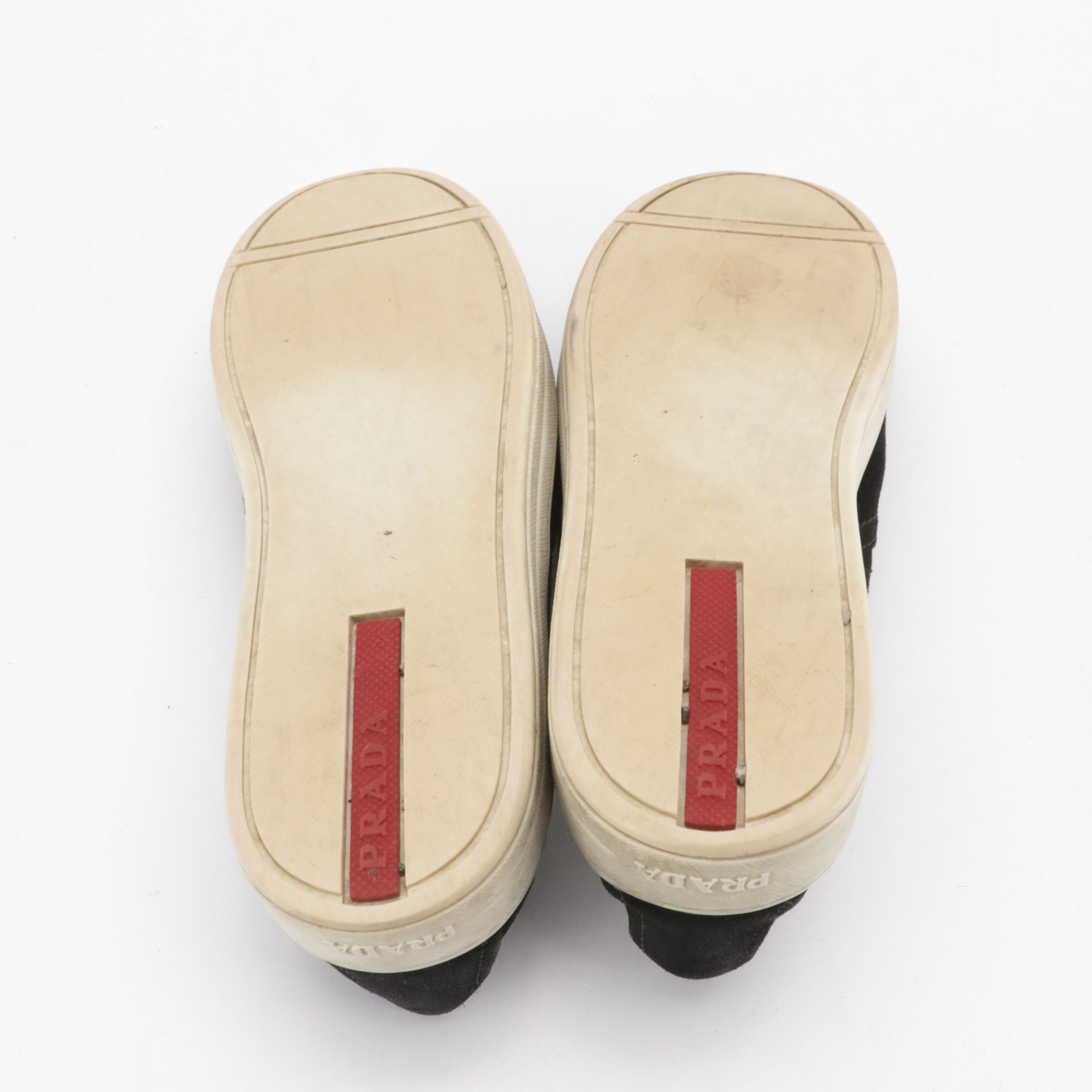 Prada Black Suede Loafers