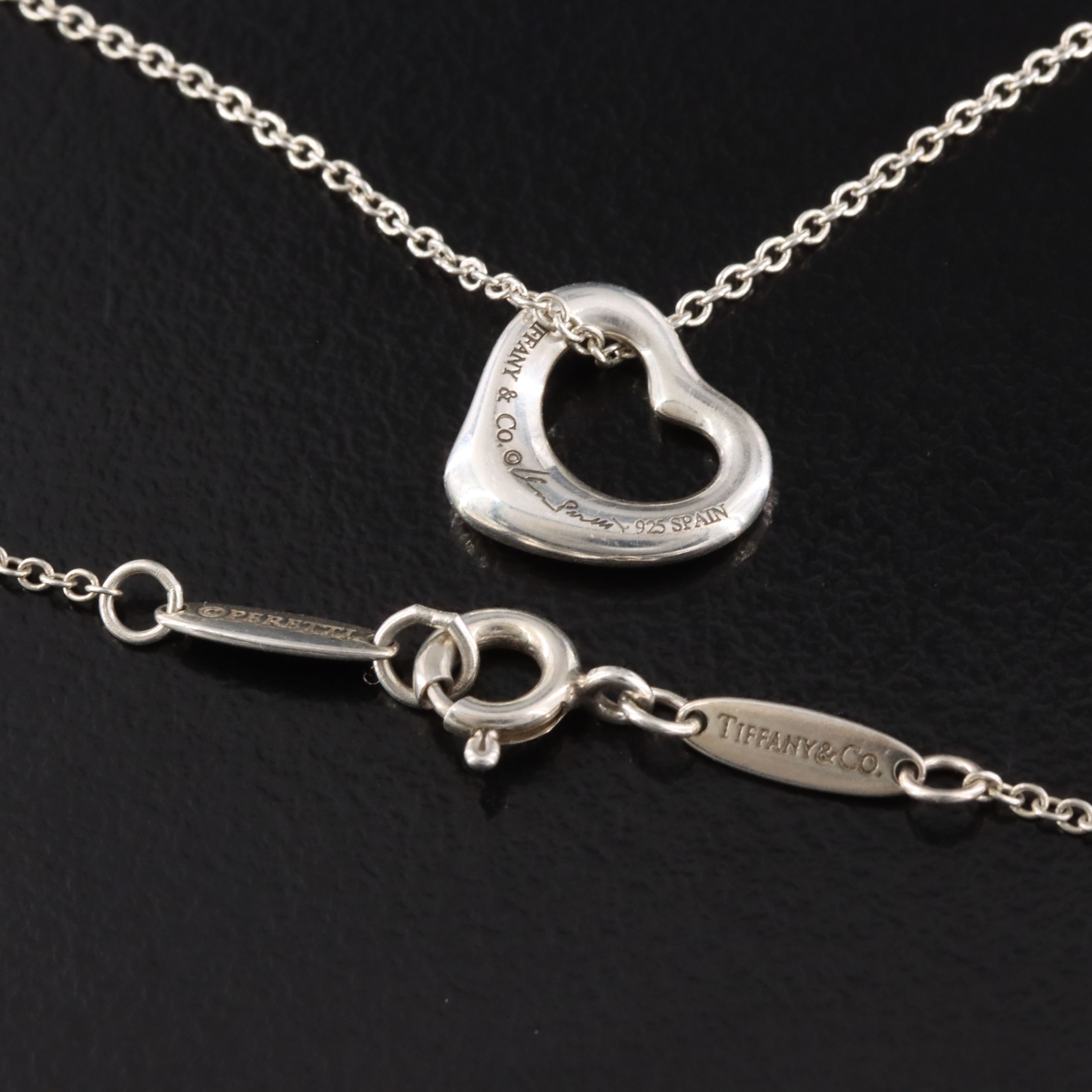 Elsa Peretti for Tiffany & Co. Sterling Open Heart Pendant Necklace