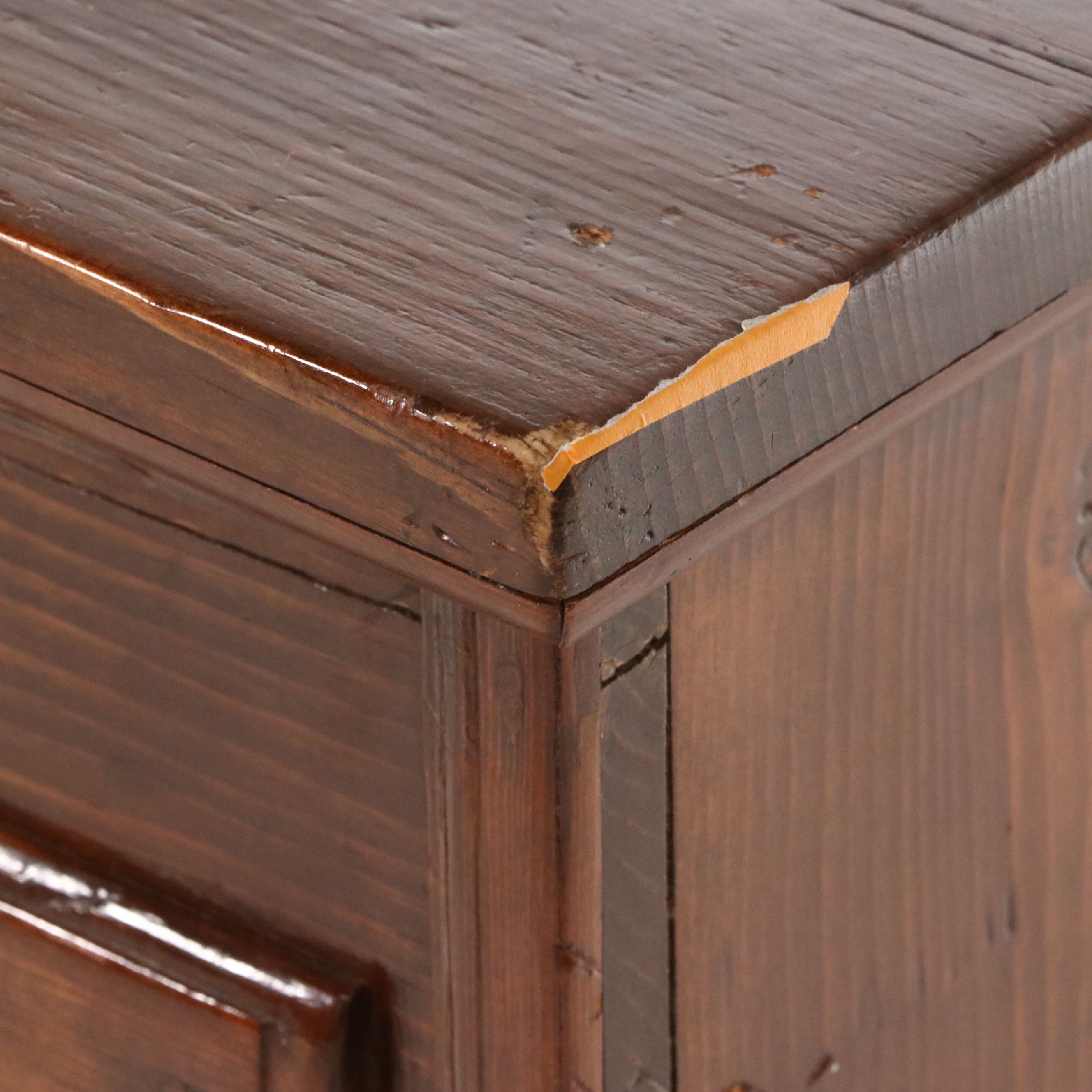 American Federal Painted Pine Mule Chest, Early 19th Century