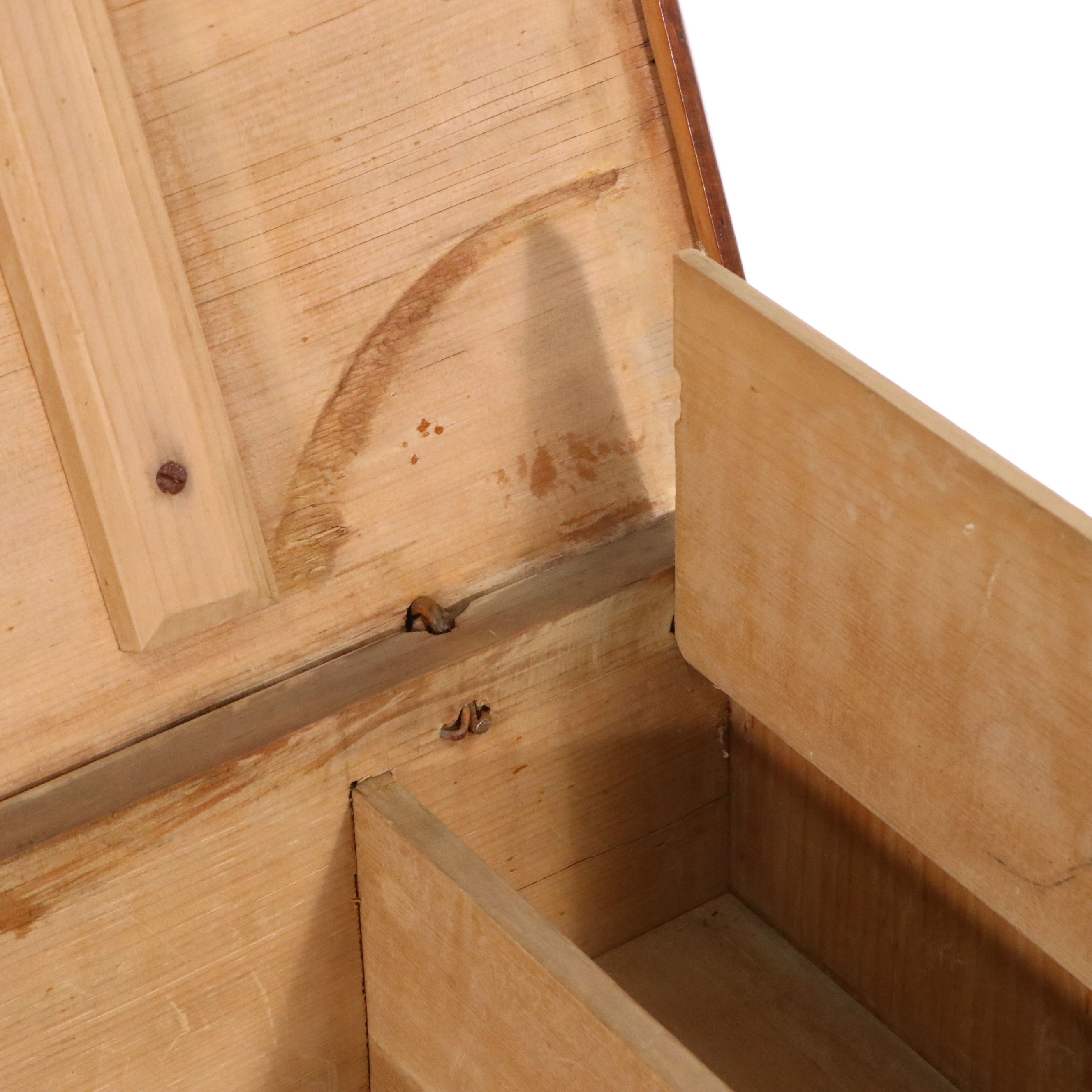 American Federal Painted Pine Mule Chest, Early 19th Century