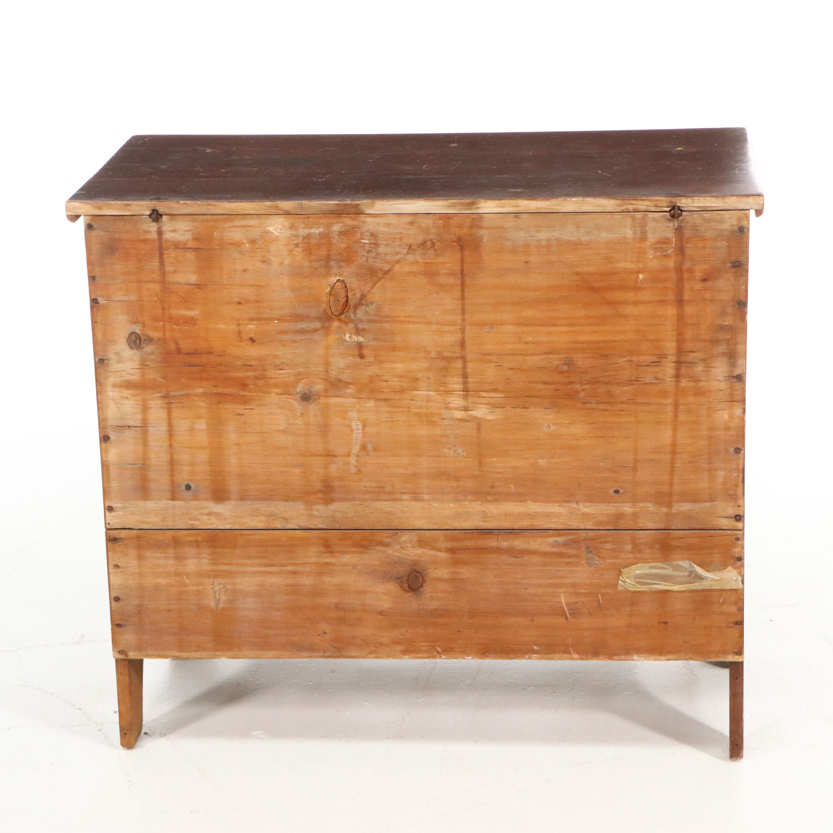 American Federal Painted Pine Mule Chest, Early 19th Century