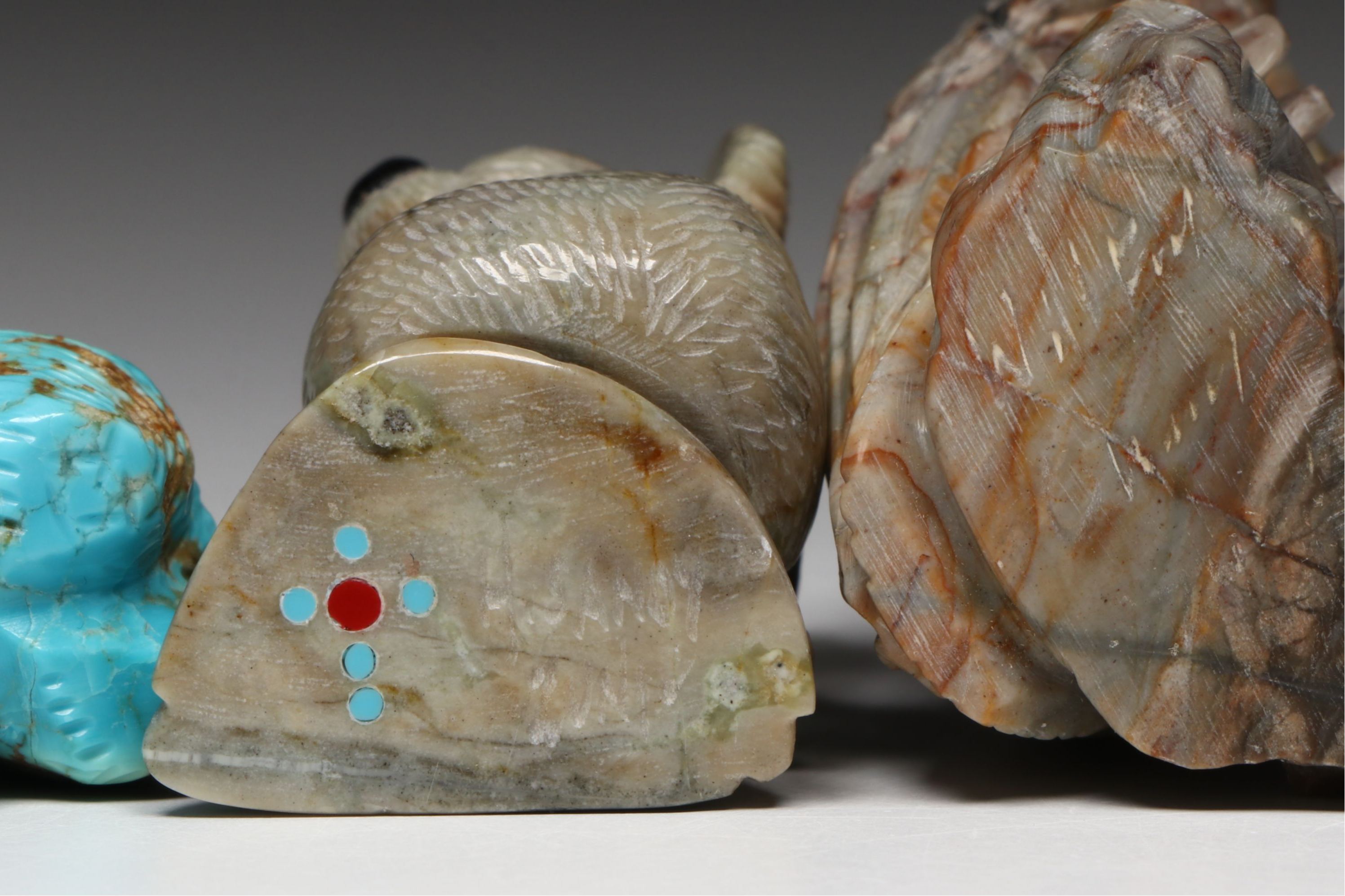 Hudson Sandy, Wilfred Cheama with Other Stone Zuni Animal Fetishes