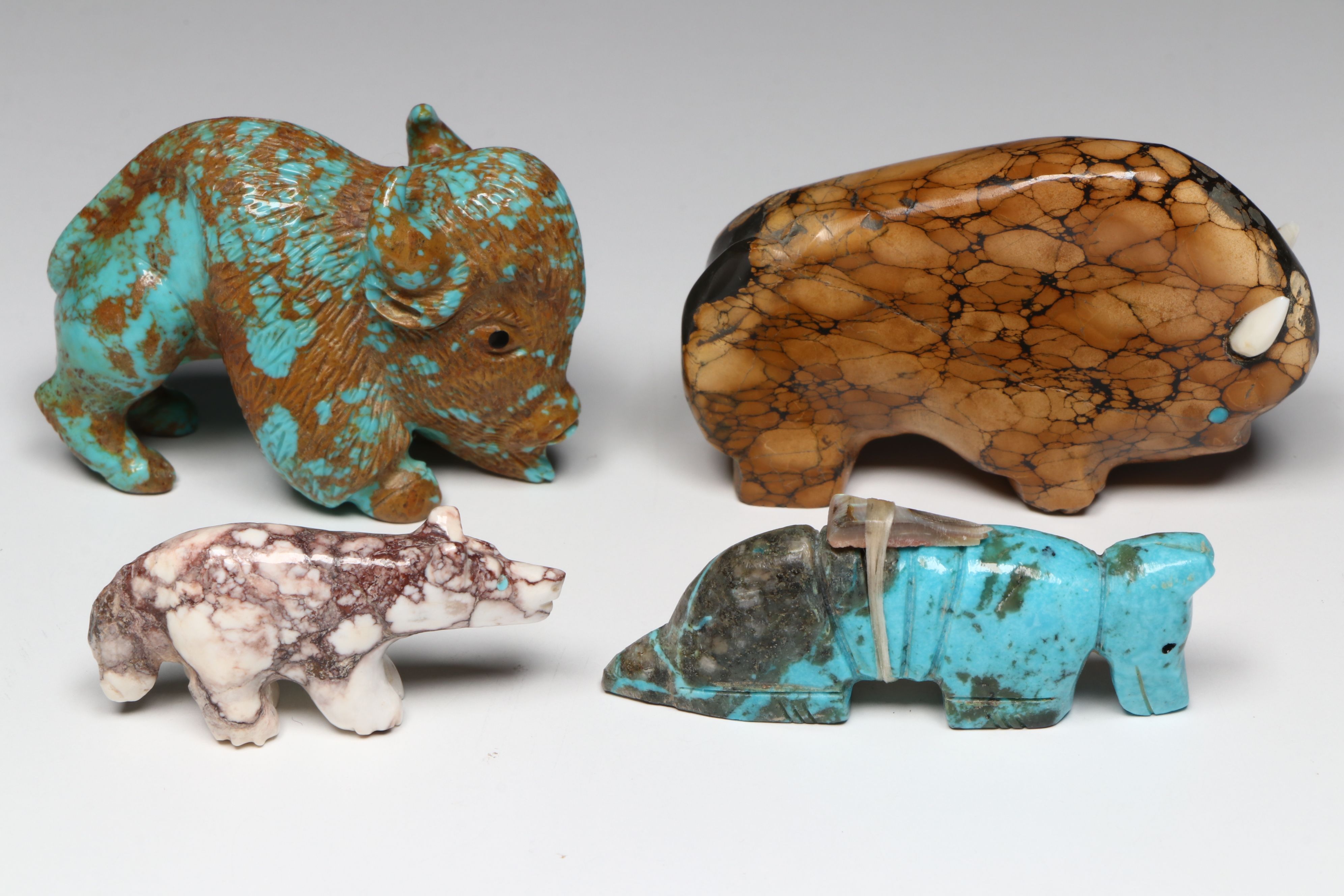 Hudson Sandy, Wilfred Cheama with Other Stone Zuni Animal Fetishes