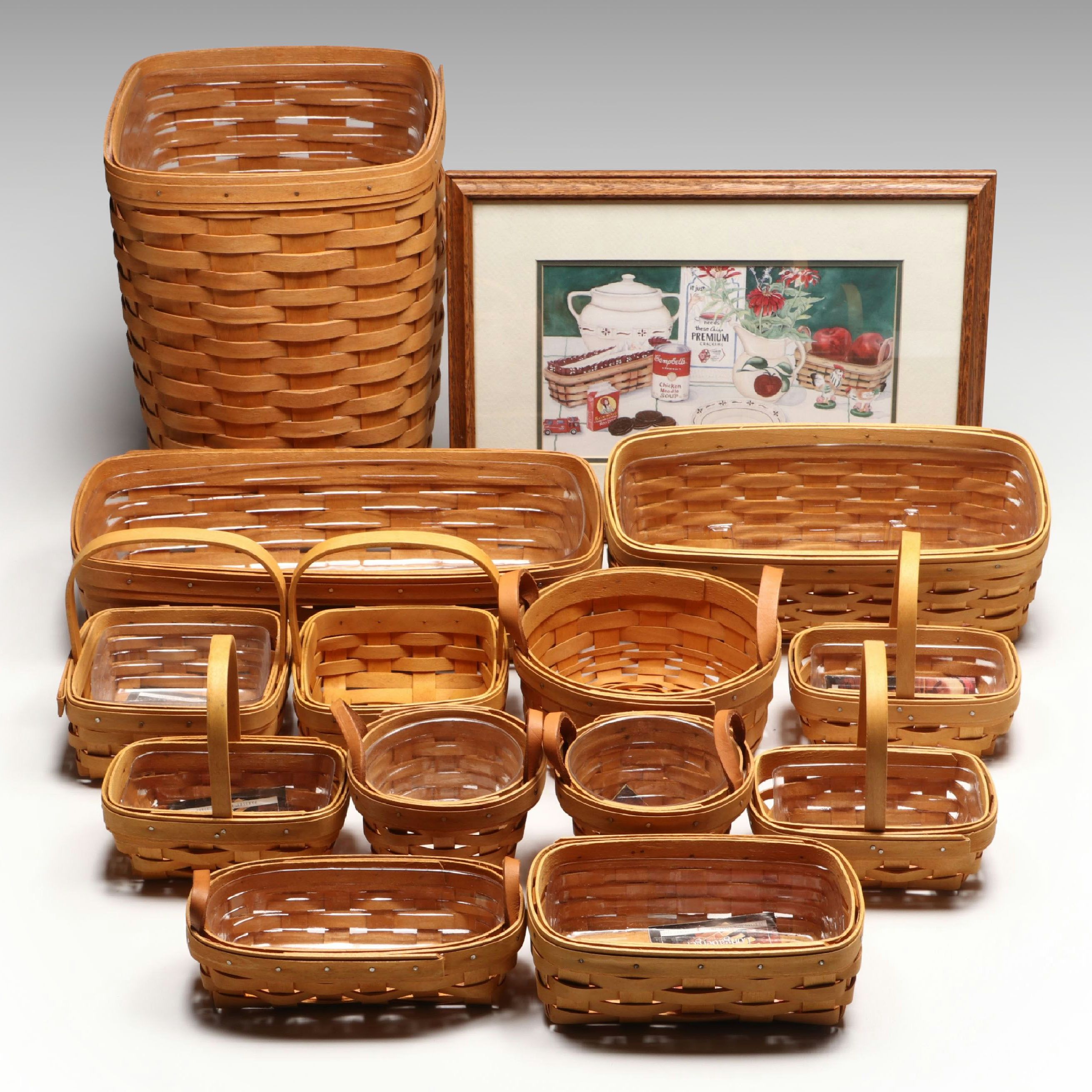 Handwoven Longaberger Baskets with Sarah Metzwood Framed Print